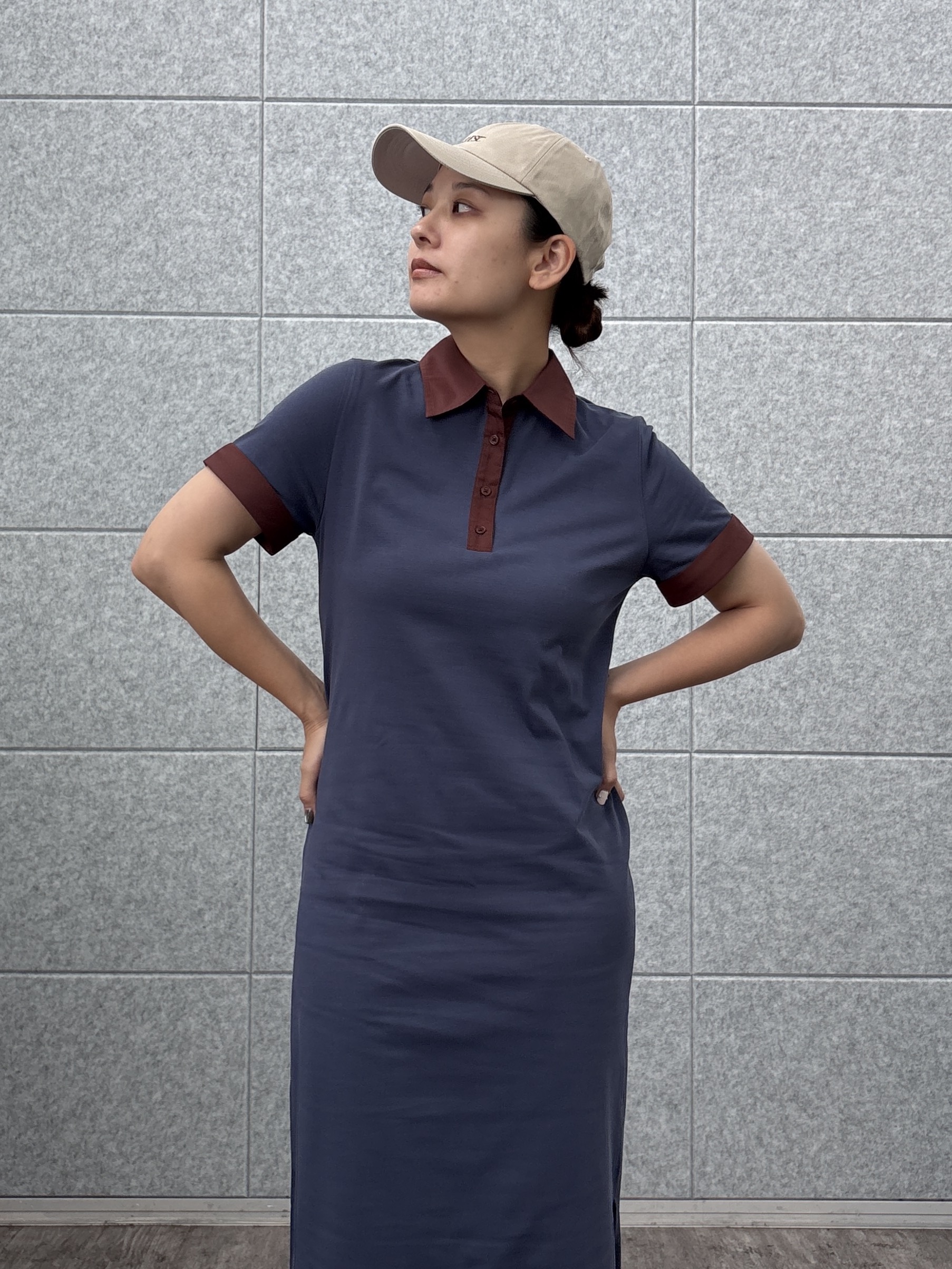 ayanoさんの「INDIVI｜ポロ衿カットソーワンピ―ス」を使ったコーディネート