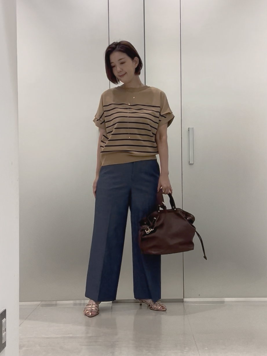まどかさんの「UNTITLED｜【肌に張りつきにくい/前後2WAY】ドライタッチコットンプルオーバー」を使ったコーディネート