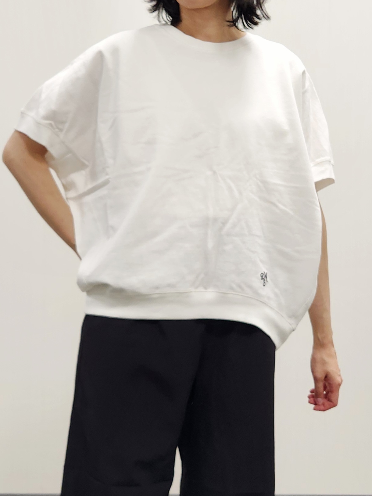 naraさんの「Dessin｜【洗える】ミニ裏毛ドルマンスリーブプルオーバー」を使ったコーディネート