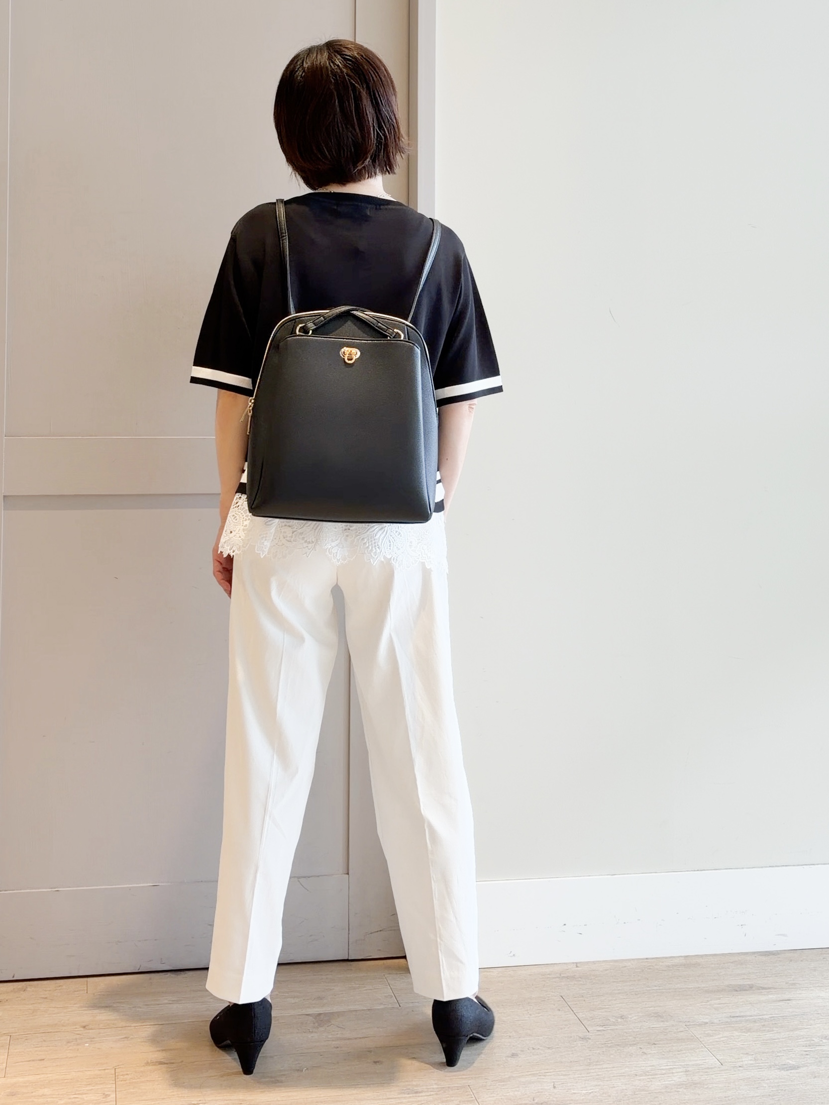 yamakoさんの「grove｜【シリーズ累計36万枚／UVカット・ひんやり・洗濯機OK】やわらかドライタッチレースドッキングニット」を使ったコーディネート