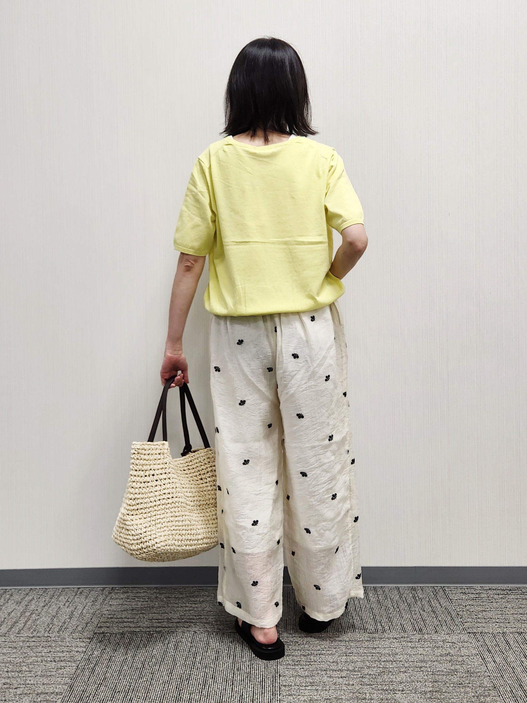 naraさんの「Dessin｜【9色展開/接触冷感/UVカット】ドライタッチサマーニットT」を使ったコーディネート