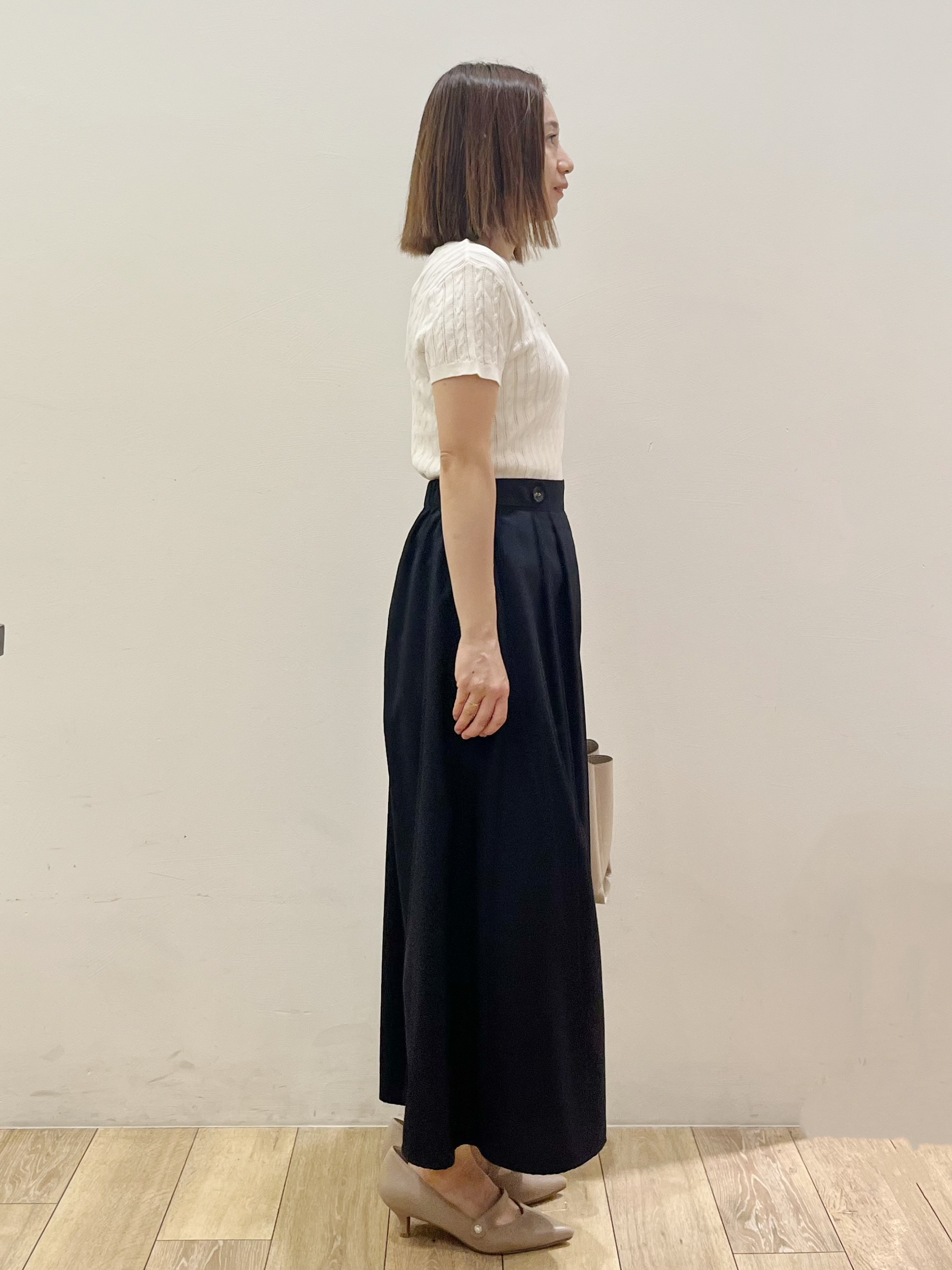 kcさんの「OPAQUE.CLIP｜前後2wayケーブルコンパクトニット【洗濯機OK／抗ピル】」を使ったコーディネート