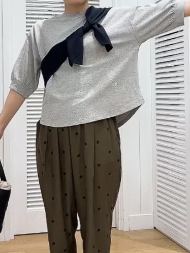 Hamaさんの「Dessin｜【セットアップ可】ドットプリント イージーパンツ」を使ったコーディネート