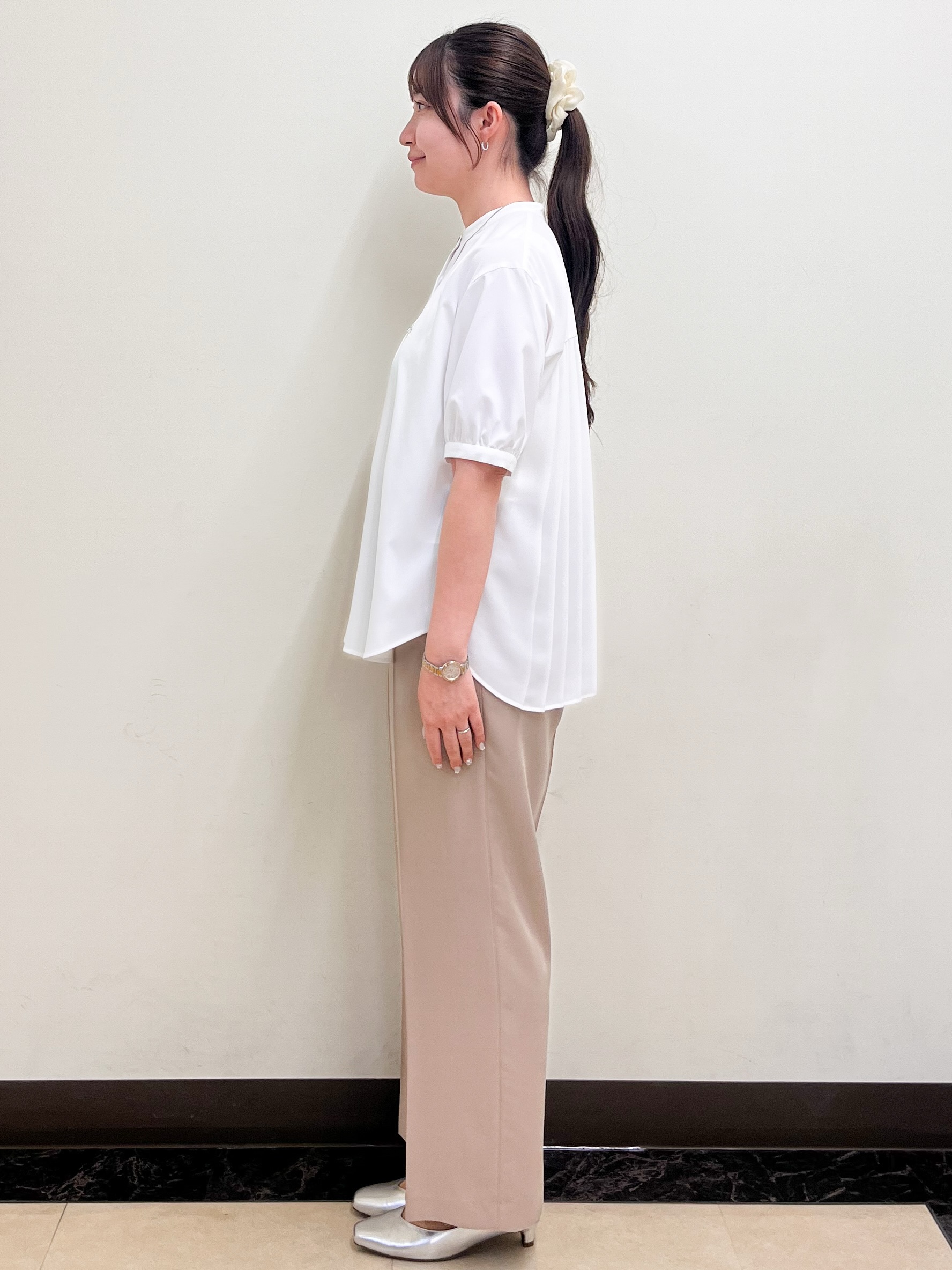 mikikoさんの「Reflect｜【手洗い可】異素材ドッキングブラウス」を使ったコーディネート