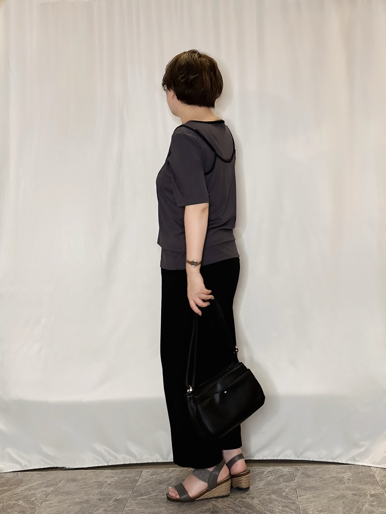 たみさんの「SHOO･LA･RUE｜細見えランダムテレコ 配色キャミセット」を使ったコーディネート