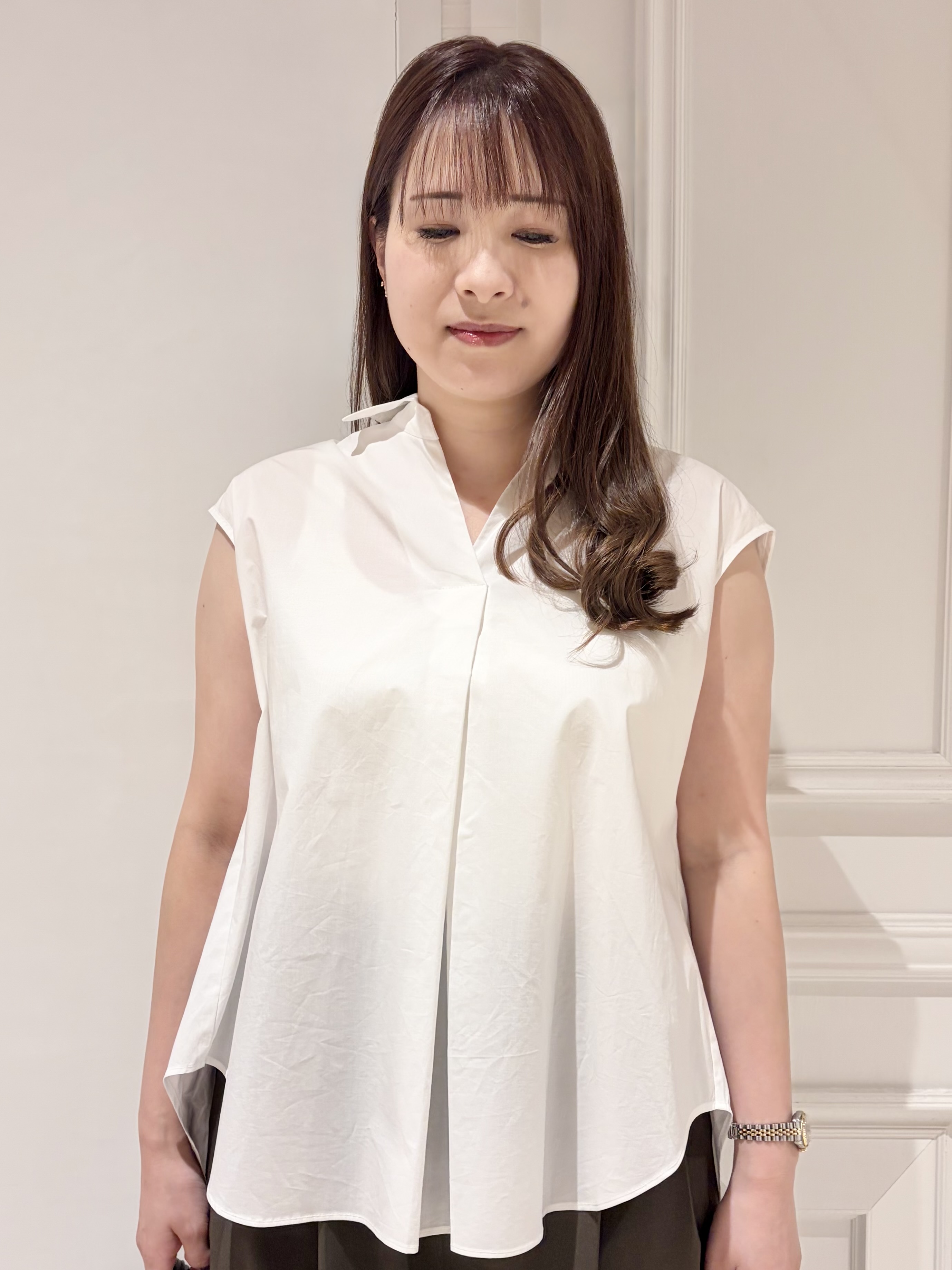 minowaさんの「DRESSTERIOR｜フレンチスリーブ スキッパーブラウス」を使ったコーディネート