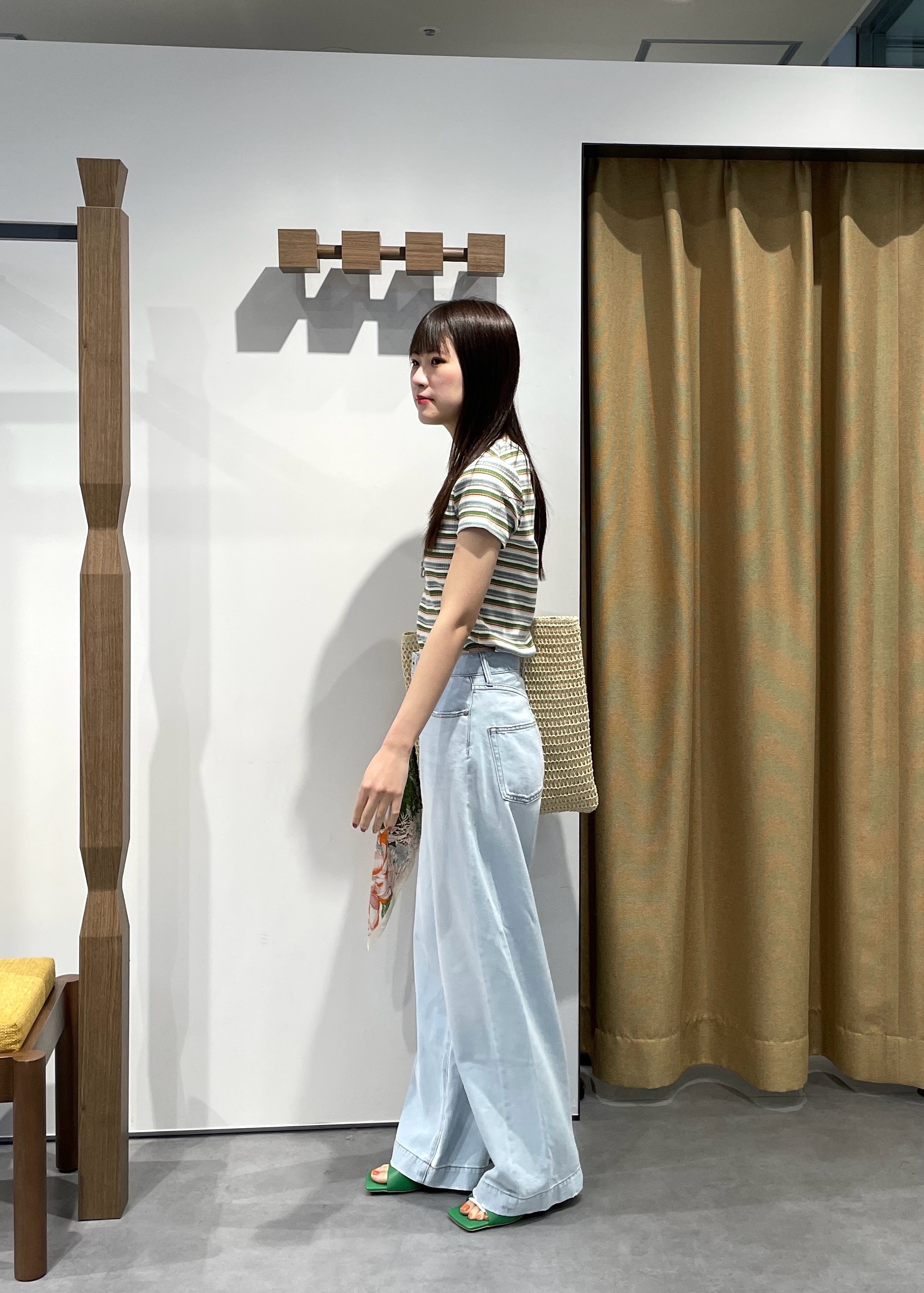 Renoさんの「INDIVI｜レトロボーダーTシャツ」を使ったコーディネート