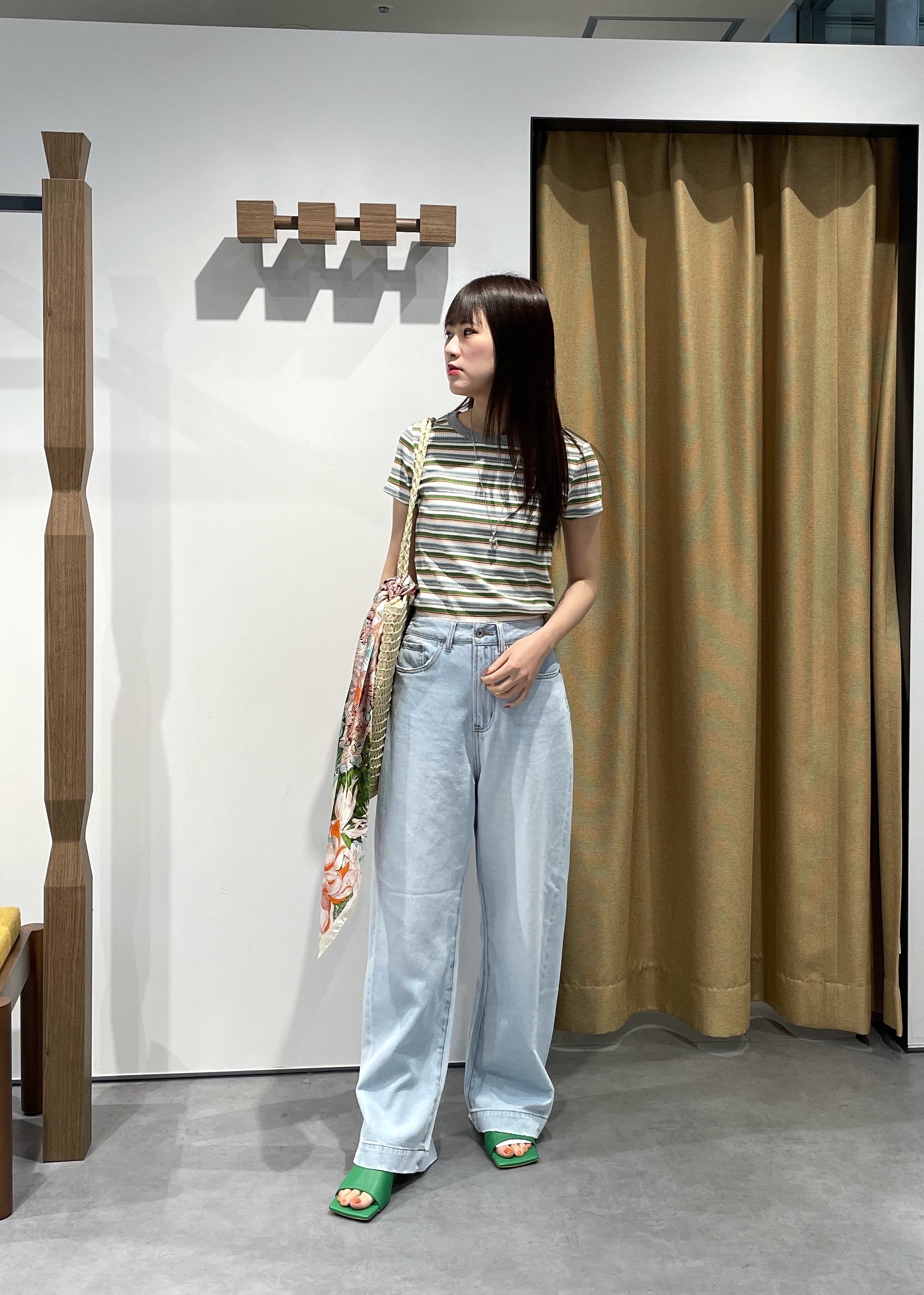 Renoさんの「INDIVI｜レトロボーダーTシャツ」を使ったコーディネート