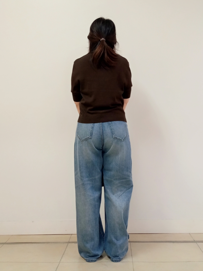 emiさんの「DRESSTERIOR｜【接触冷感／UVカット】ハーフスリーブ シアーカーディガン」を使ったコーディネート