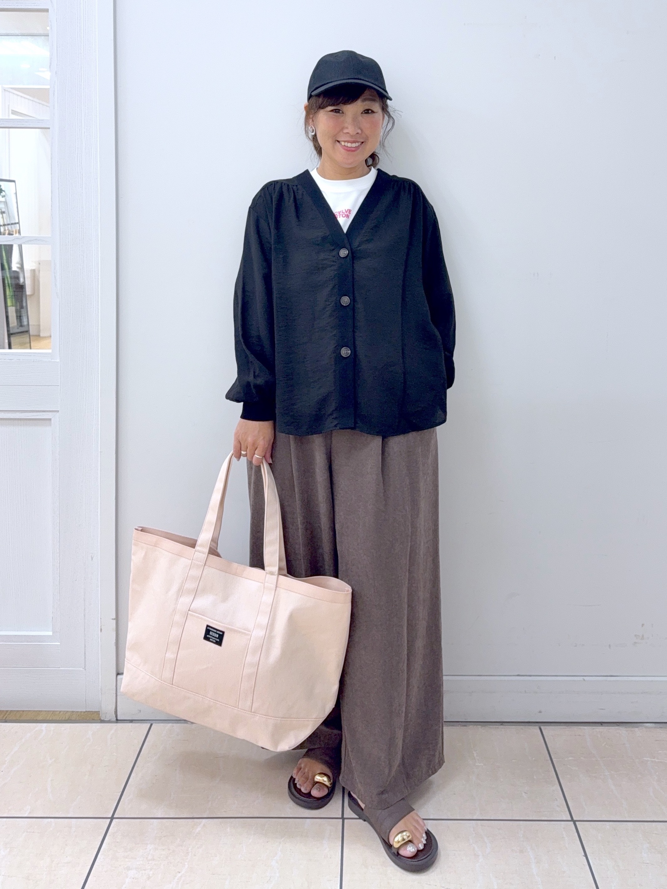 Osawaさんの「Dessin｜麻調キャップ」を使ったコーディネート