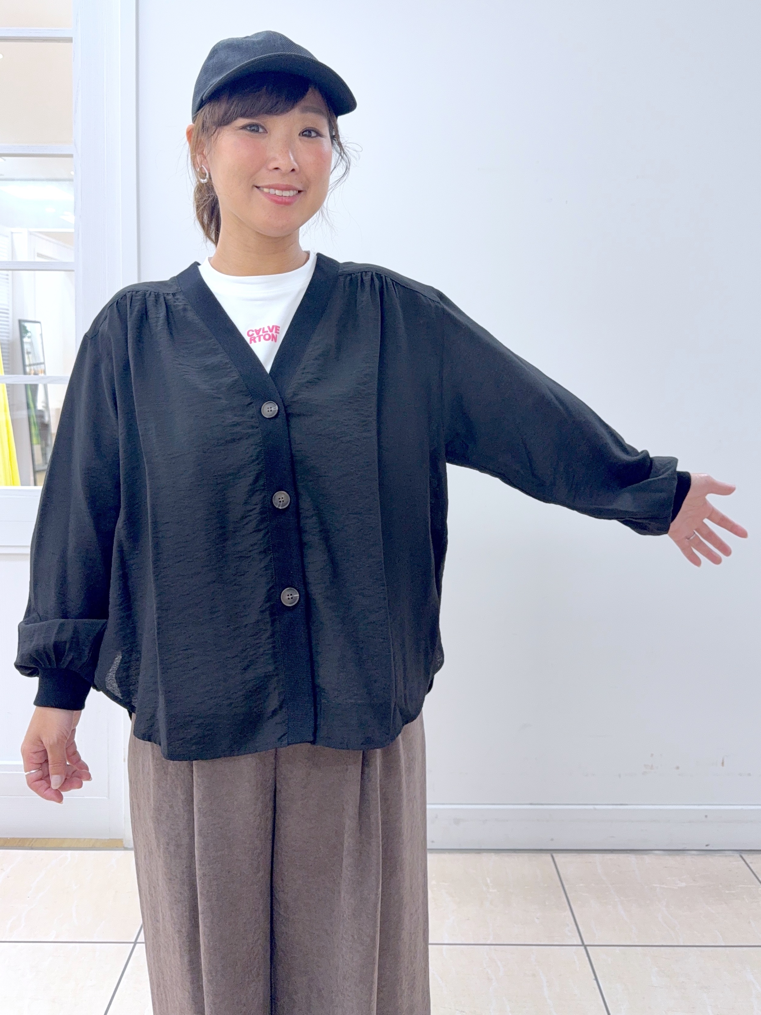 Osawaさんの「Dessin｜麻調キャップ」を使ったコーディネート