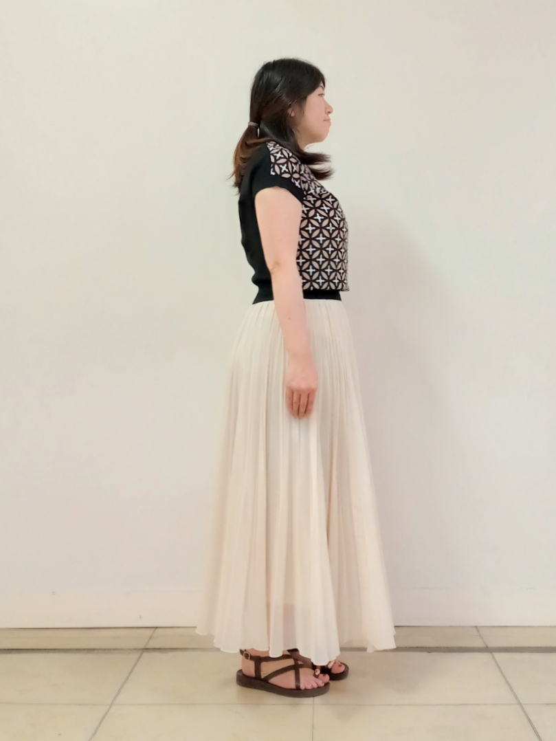 emiさんの「DRESSTERIOR｜【再入荷/otonaMUSE5月号掲載/ウォッシャブル】オーバーラップサークルコンビフレンチニット」を使ったコーディネート