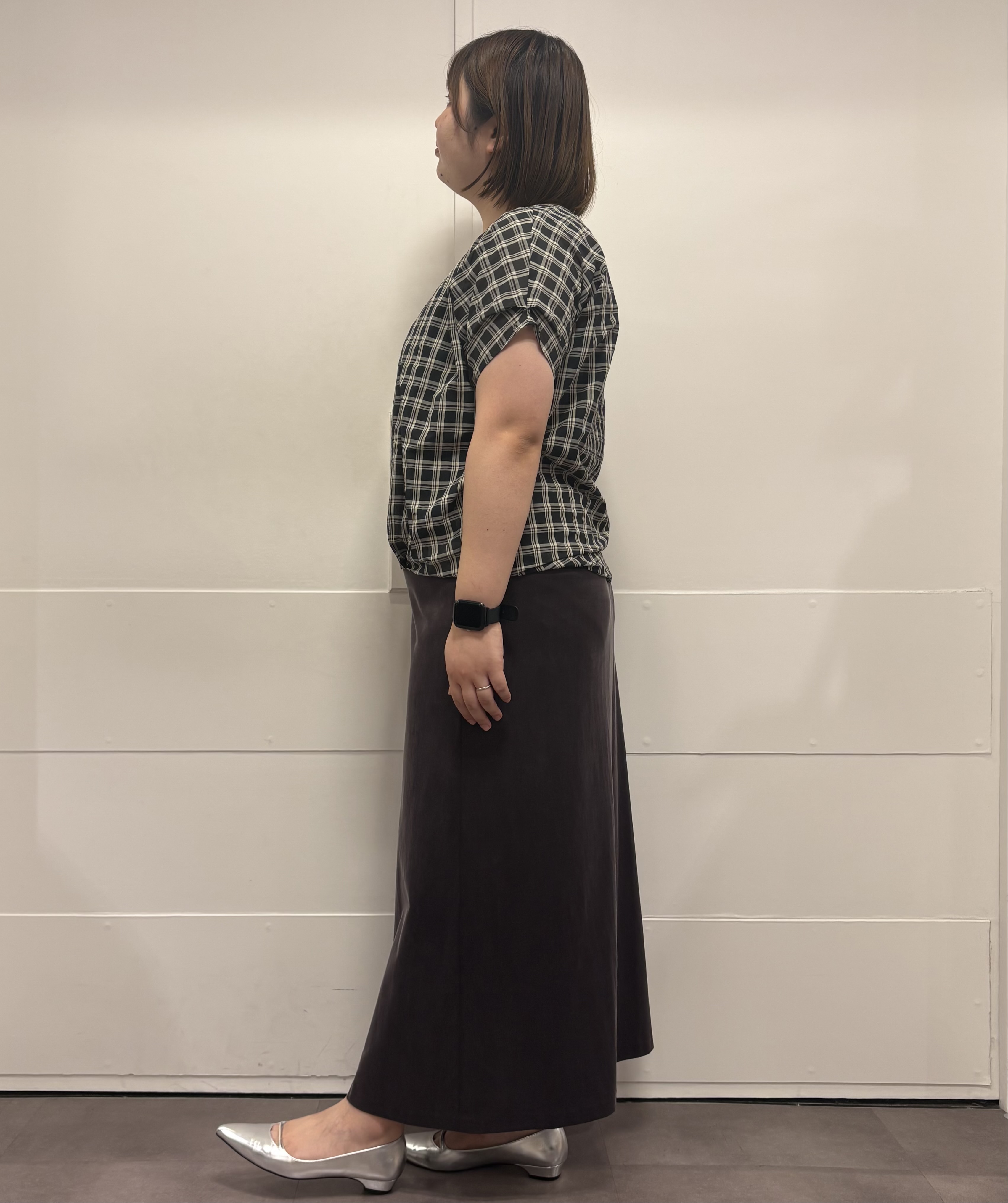 MIさんの「UNTITLED｜【セットアップ可/接触冷感】ヴィンテージライク ロングスカート」を使ったコーディネート
