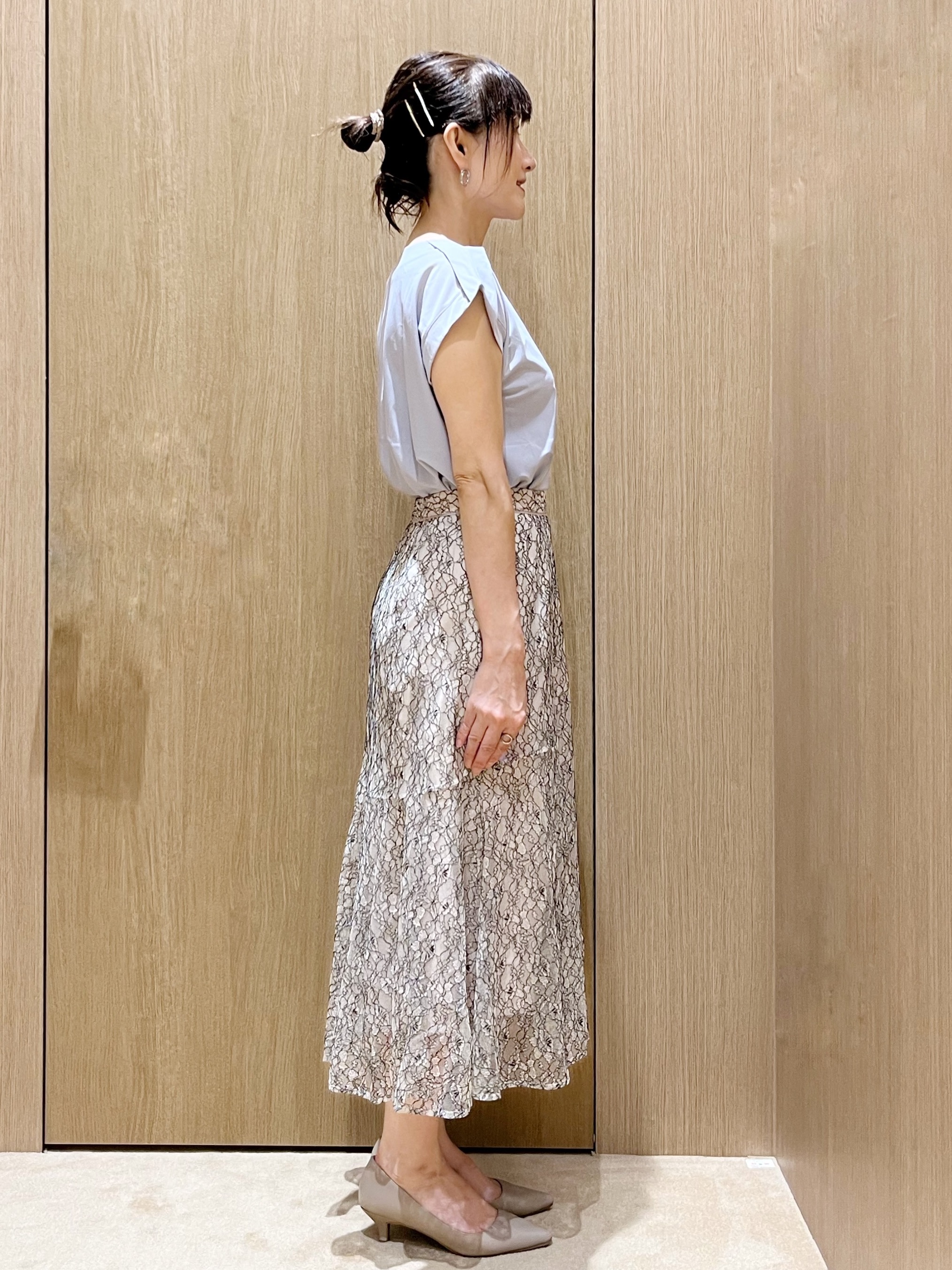 yukariさんの「OPAQUE.CLIP｜《再入荷》ダブルブレストテーラードジャケット【接触冷感／吸水速乾／イージーアイロン／防シワ／洗濯機O」を使ったコーディネート