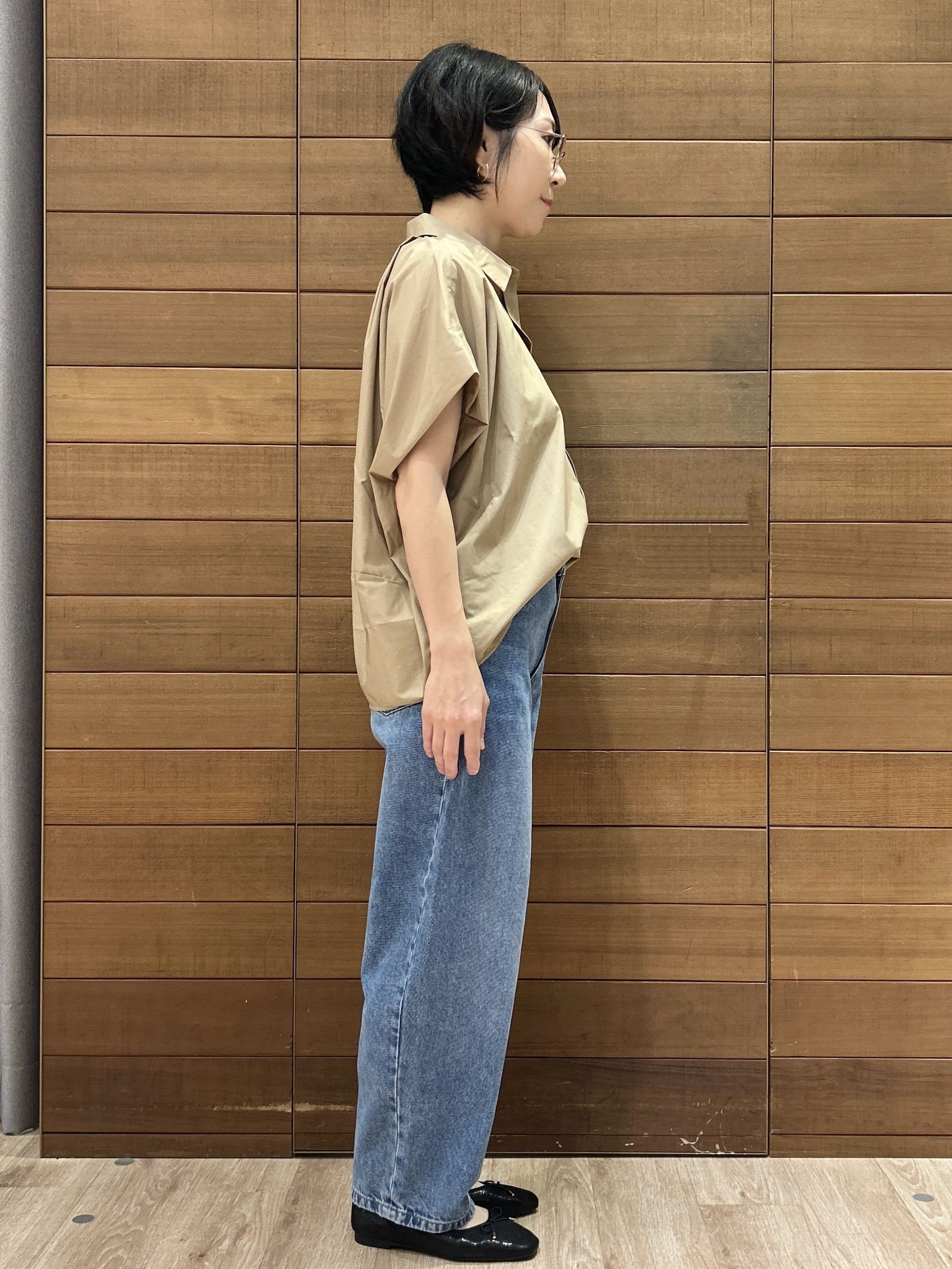 ゆうあさんの「OPAQUE.CLIP｜タックニュアンスフォルムシャツ【洗濯機OK】」を使ったコーディネート