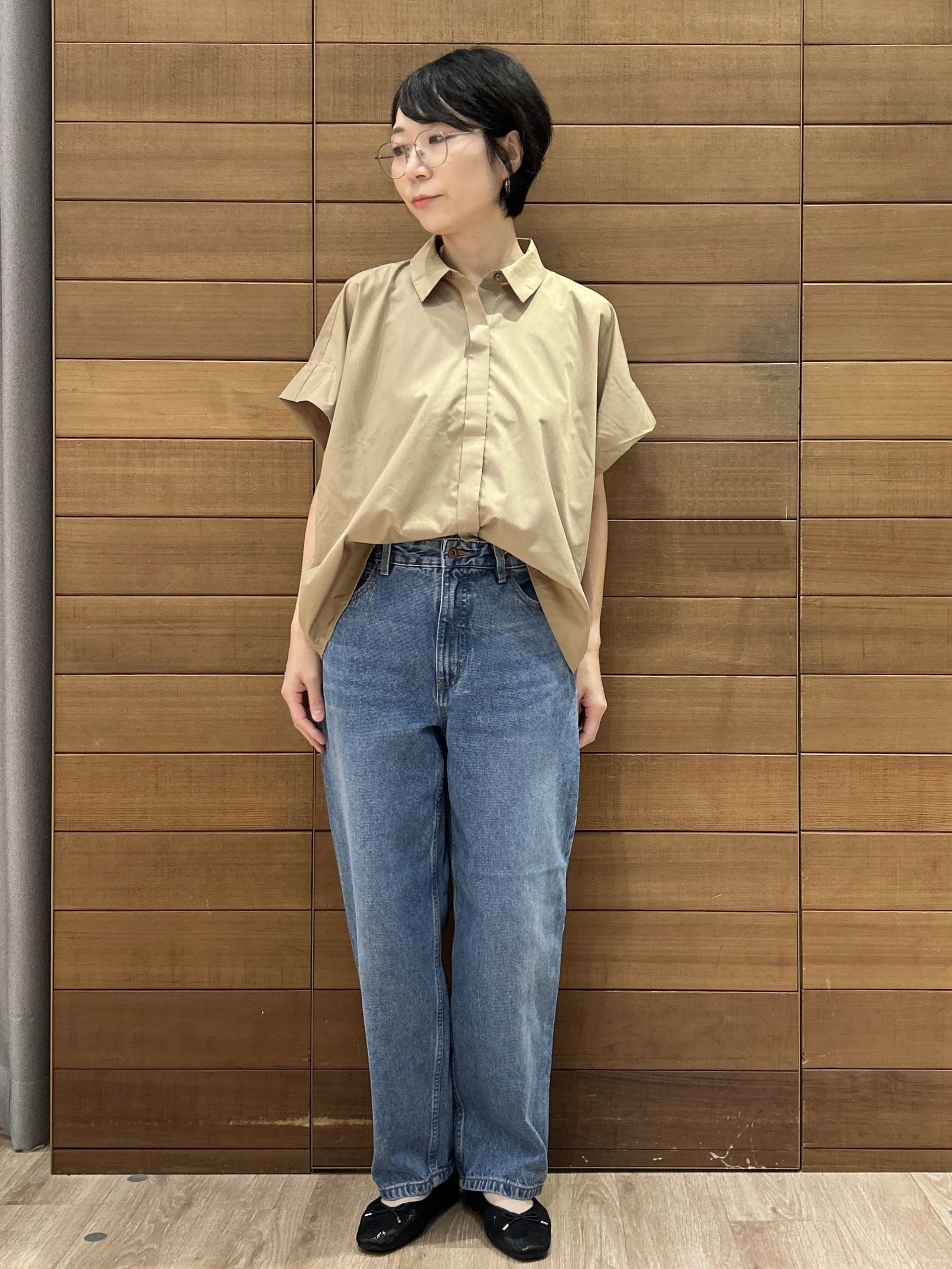 ゆうあさんの「OPAQUE.CLIP｜タックニュアンスフォルムシャツ【洗濯機OK】」を使ったコーディネート