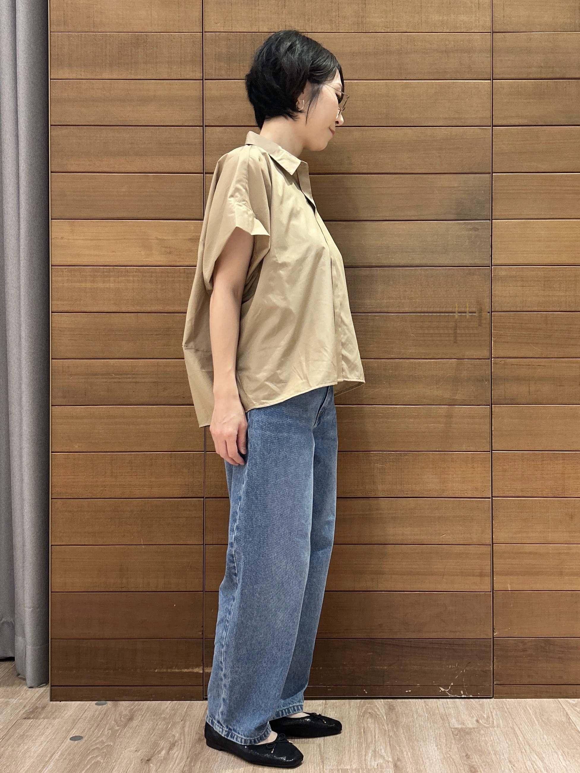ゆうあさんの「OPAQUE.CLIP｜タックニュアンスフォルムシャツ【洗濯機OK】」を使ったコーディネート