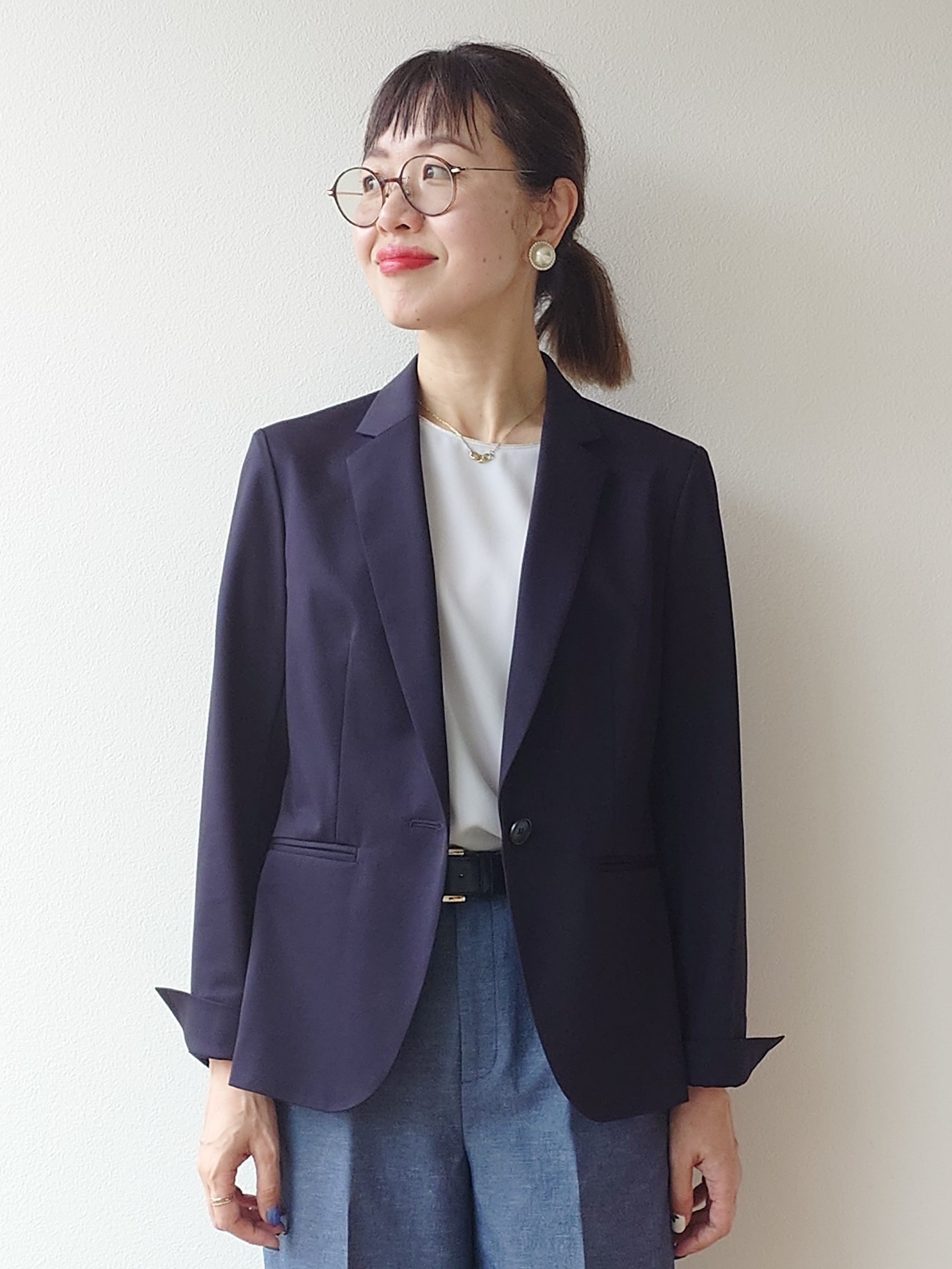 MUTSUKOさんの「UNTITLED｜【UV/接触冷感/スーツ】ジャージテーラードジャケット」を使ったコーディネート