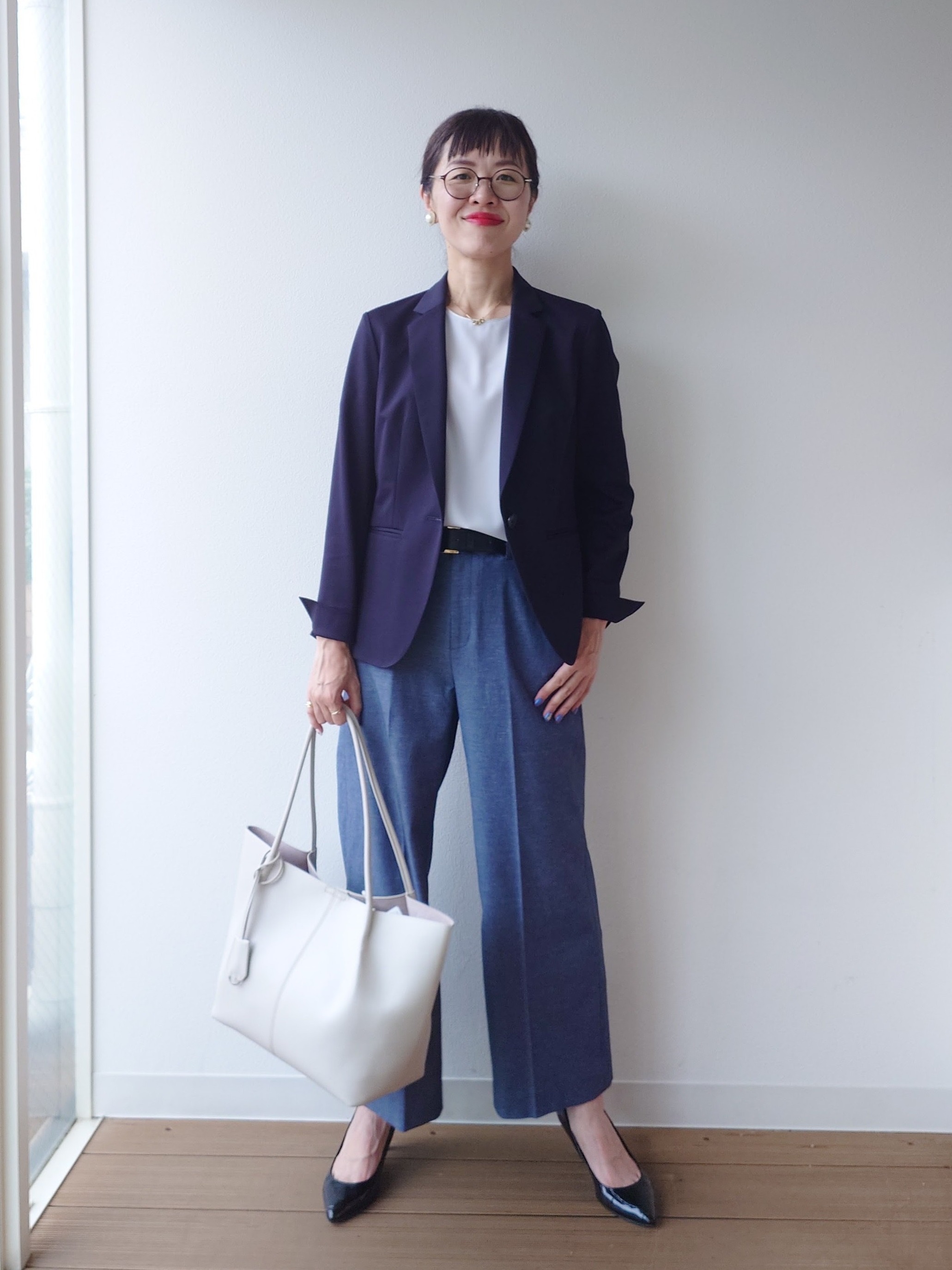 MUTSUKOさんの「UNTITLED｜【UV/接触冷感/スーツ】ジャージテーラードジャケット」を使ったコーディネート