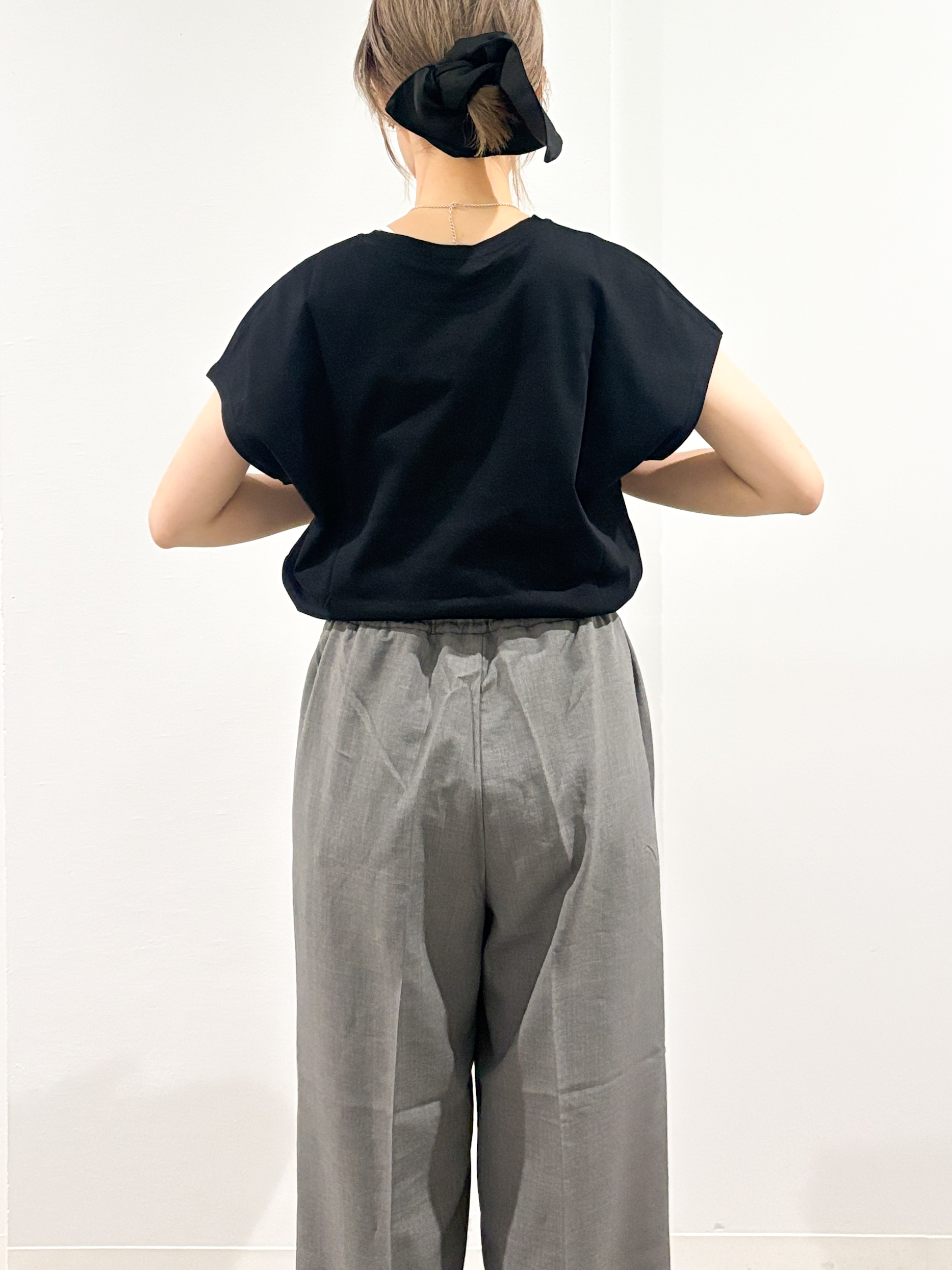 kumiさんの「OPAQUE.CLIP｜フレンチスリーブカットソー【洗濯機OK】」を使ったコーディネート