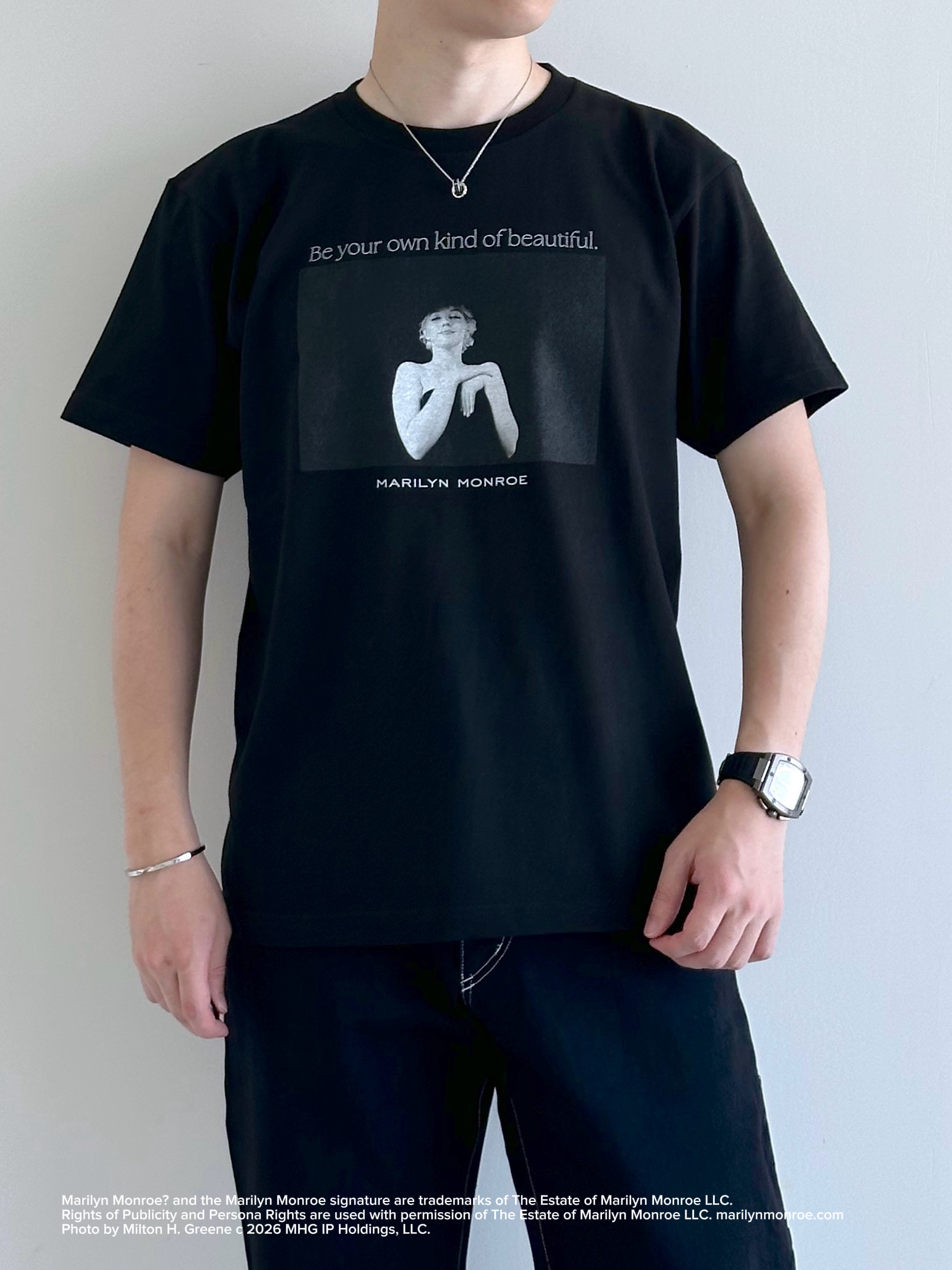イッシーさんの「TAKEO KIKUCHI｜【別注】マリリン・モンロー/フォトTシャツ」を使ったコーディネート