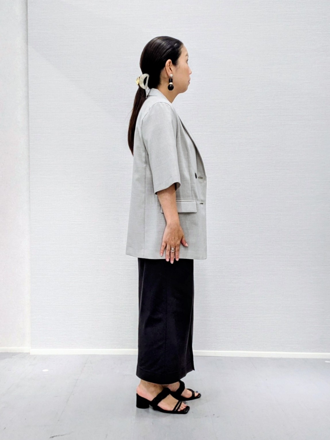 makkyさんの「UNTITLED｜【シワになりにくい/セットアップ可/接触冷感】ハーフスリーブジャケット」を使ったコーディネート