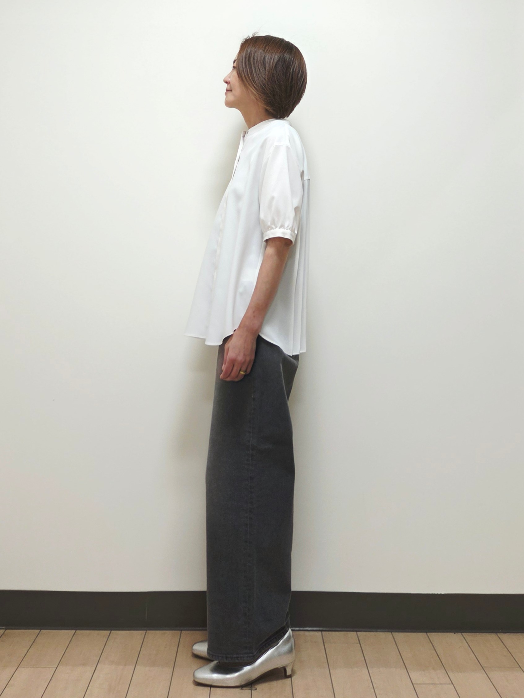yuuさんの「Reflect｜【手洗い可】異素材ドッキングブラウス」を使ったコーディネート