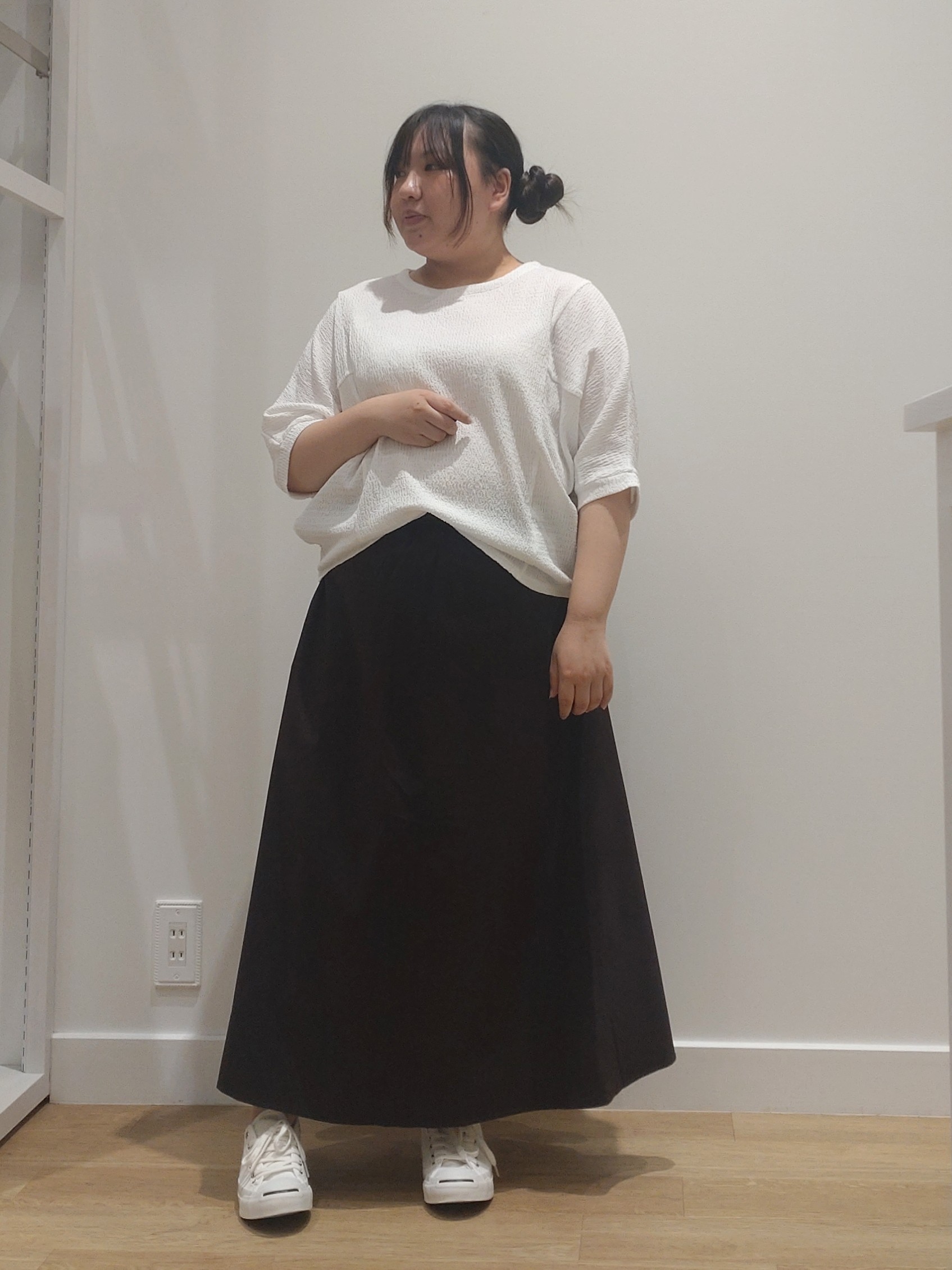yuzuhaさんの「Dessin｜シュリンクジャージ カットソー」を使ったコーディネート