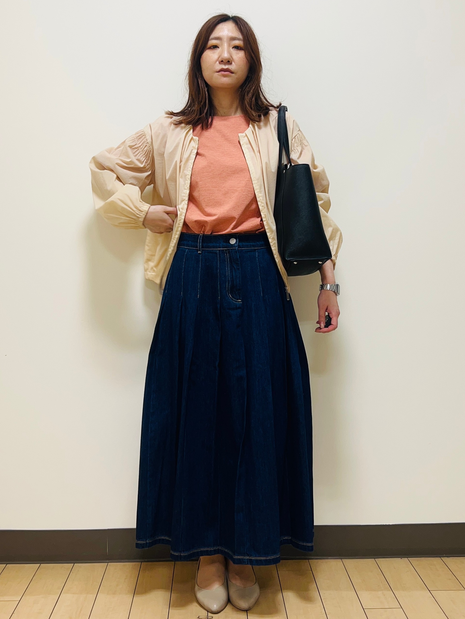 miiiさんの「Reflect｜フロントファスナーシアーブルゾン」を使ったコーディネート