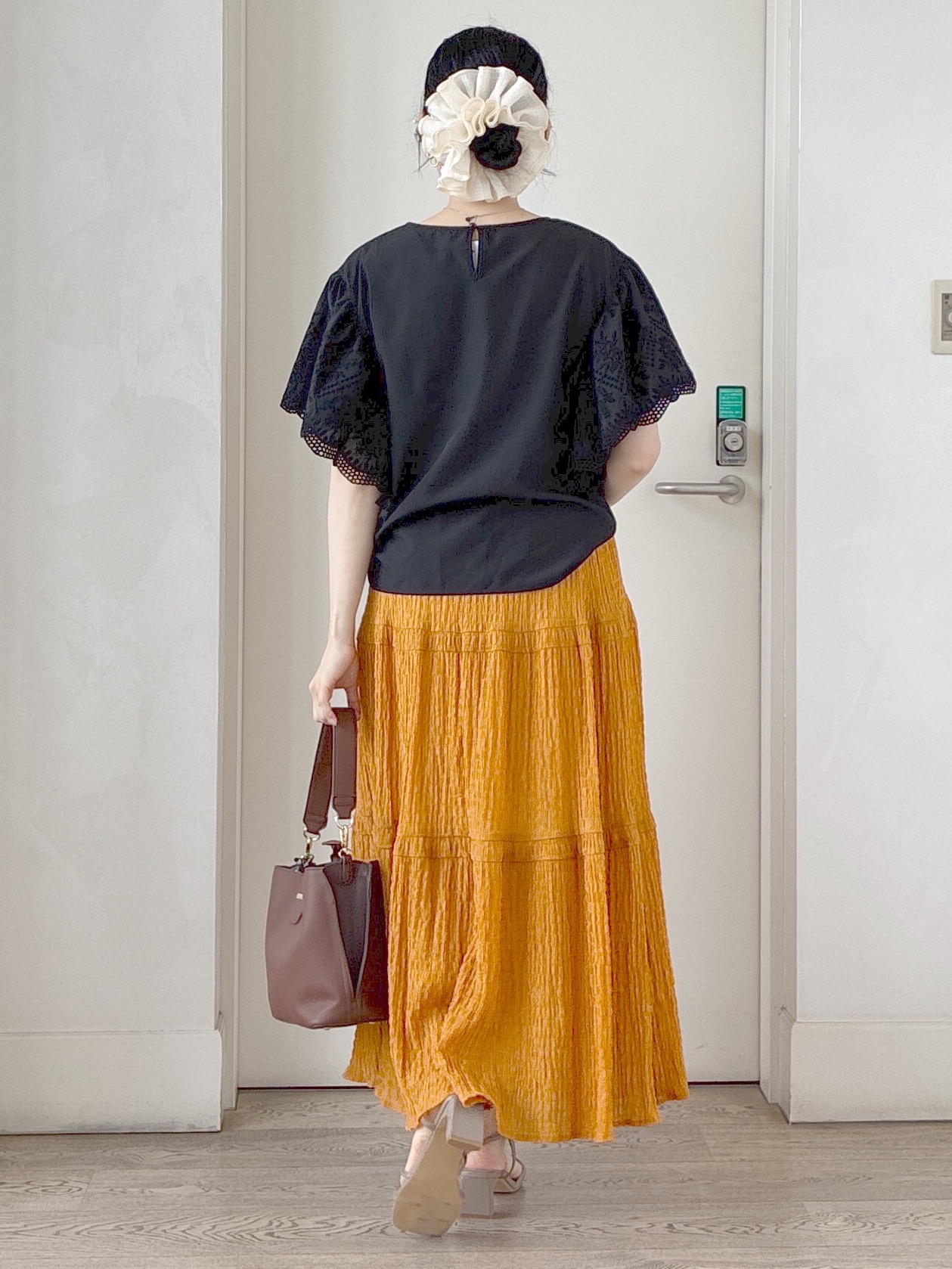 beni_gingerさんの「Reflect｜【通勤◎】スカラップレーススリーブ ブラウス」を使ったコーディネート