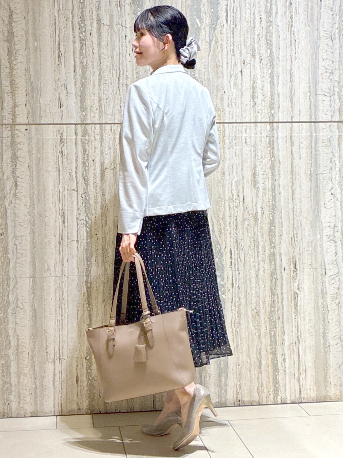  beni_gingerさんの「Reflect｜【セットアップ／手洗い可】ドット柄シアーブラウス」を使ったコーディネート