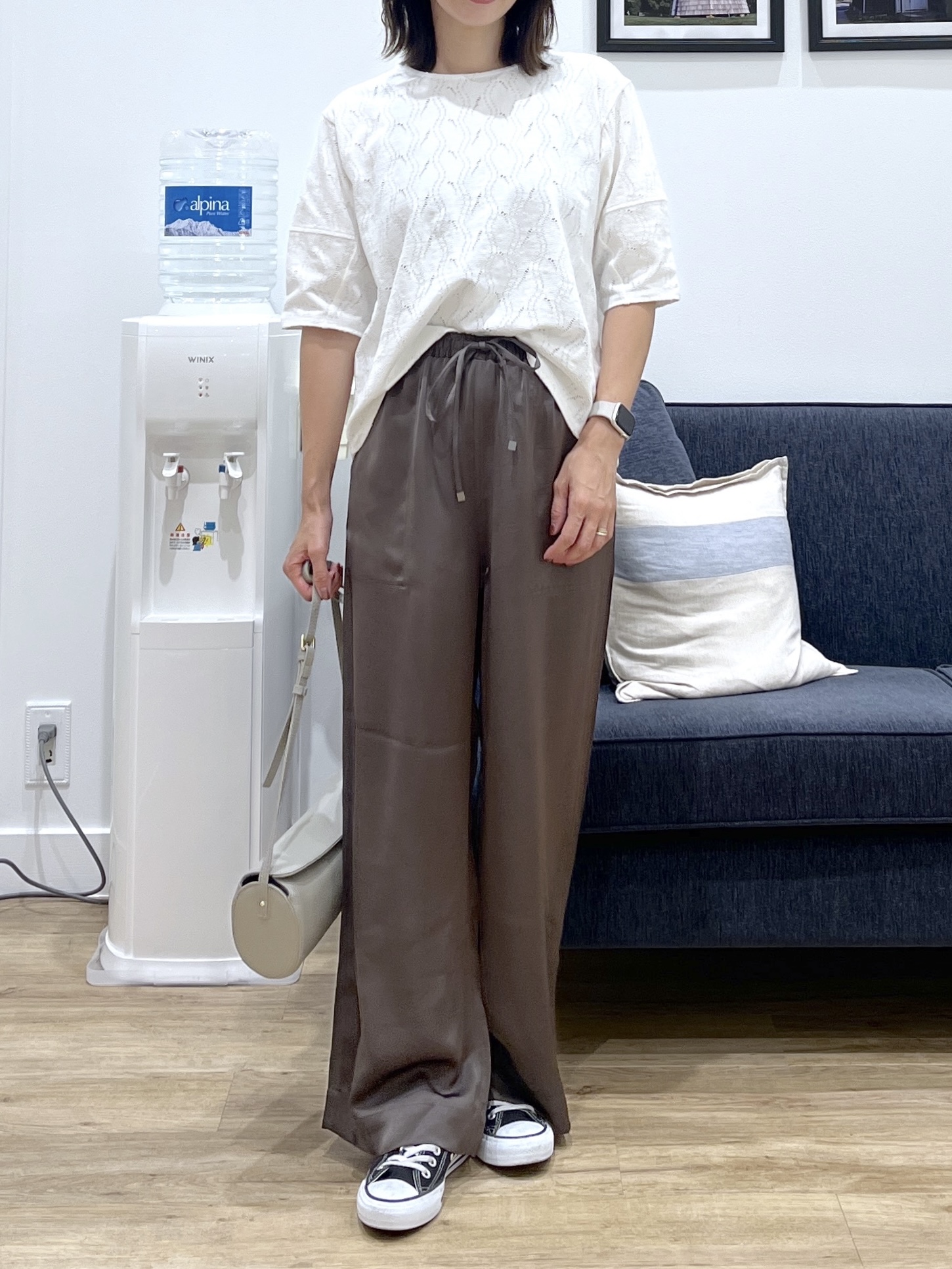 canaさんの「Dessin｜【マシンウォッシャブル】5分袖レースカットソー」を使ったコーディネート