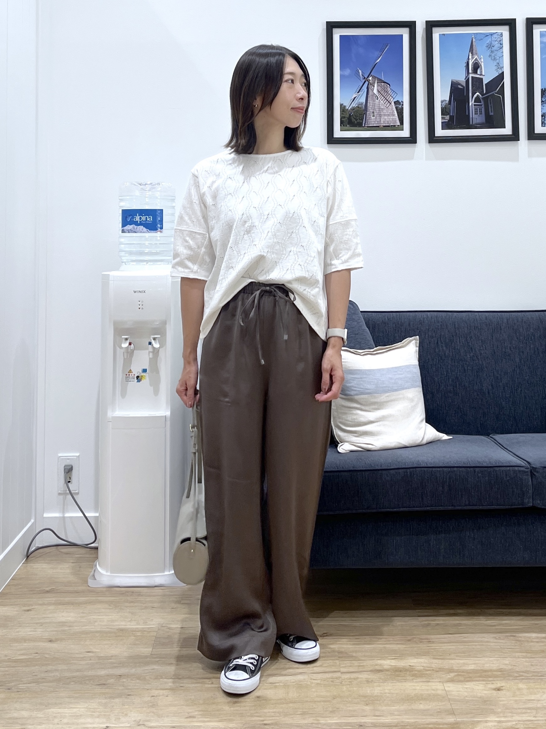 canaさんの「Dessin｜【マシンウォッシャブル】5分袖レースカットソー」を使ったコーディネート