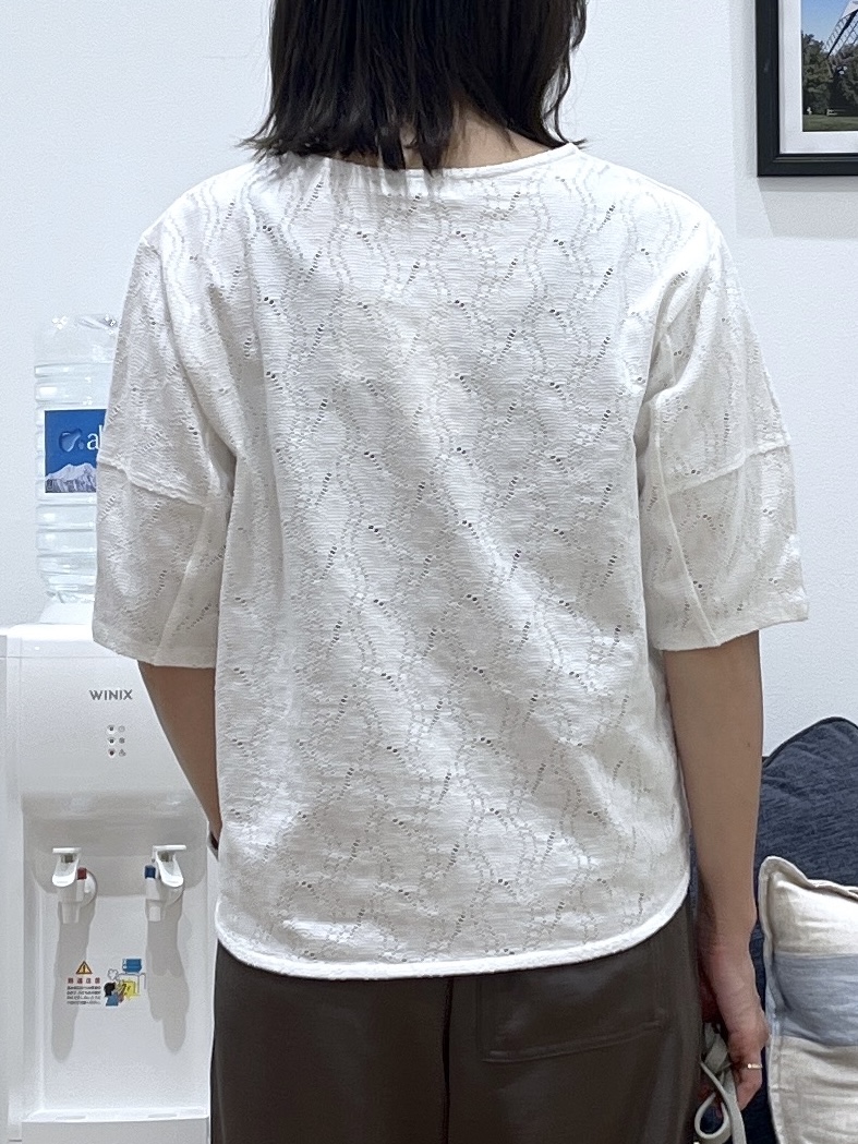 canaさんの「Dessin｜【マシンウォッシャブル】5分袖レースカットソー」を使ったコーディネート
