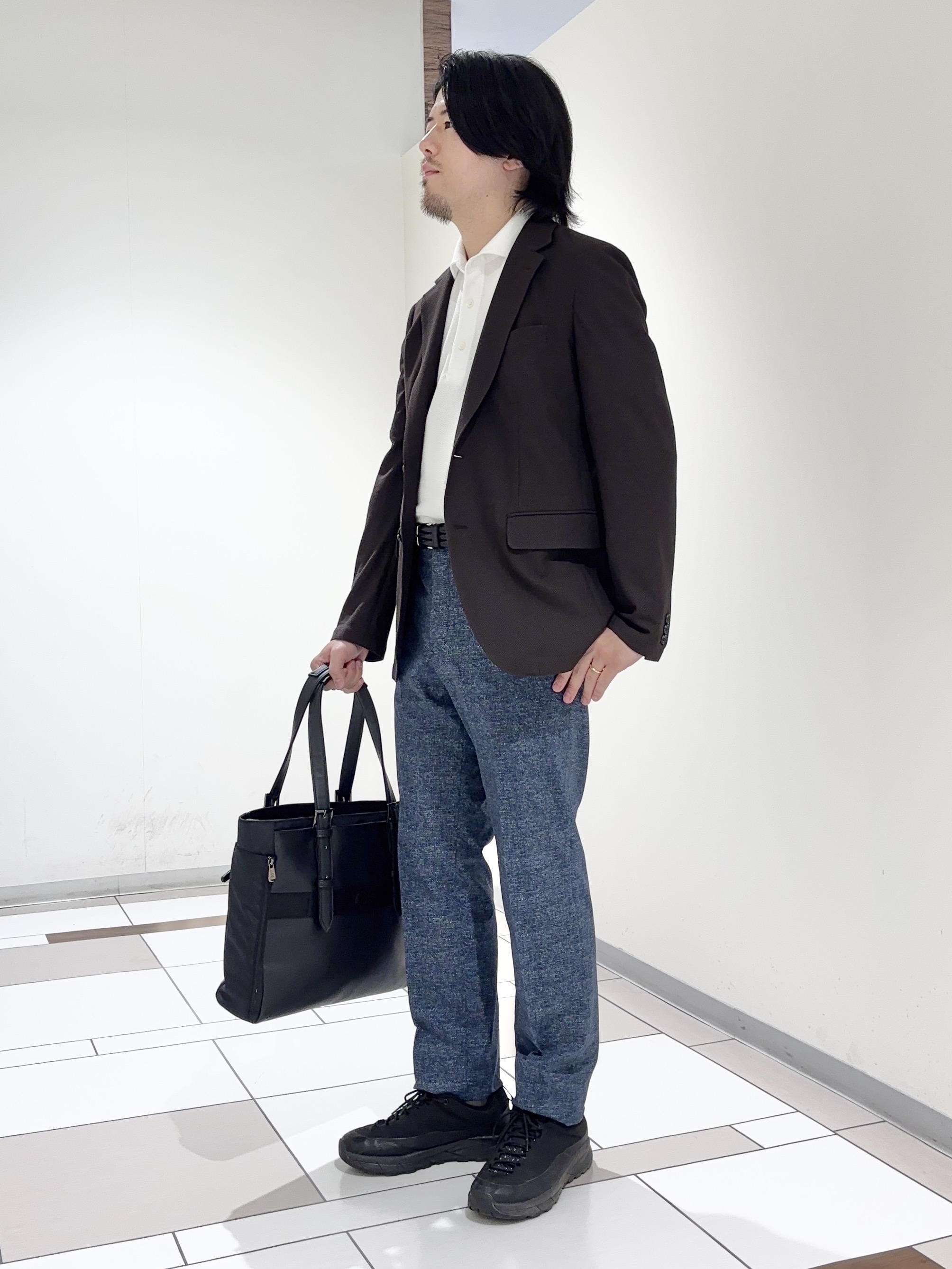 及川さんの「TAKEO KIKUCHI｜【抗菌防臭】CALCULO（R）ジャージ ジャケット」を使ったコーディネート