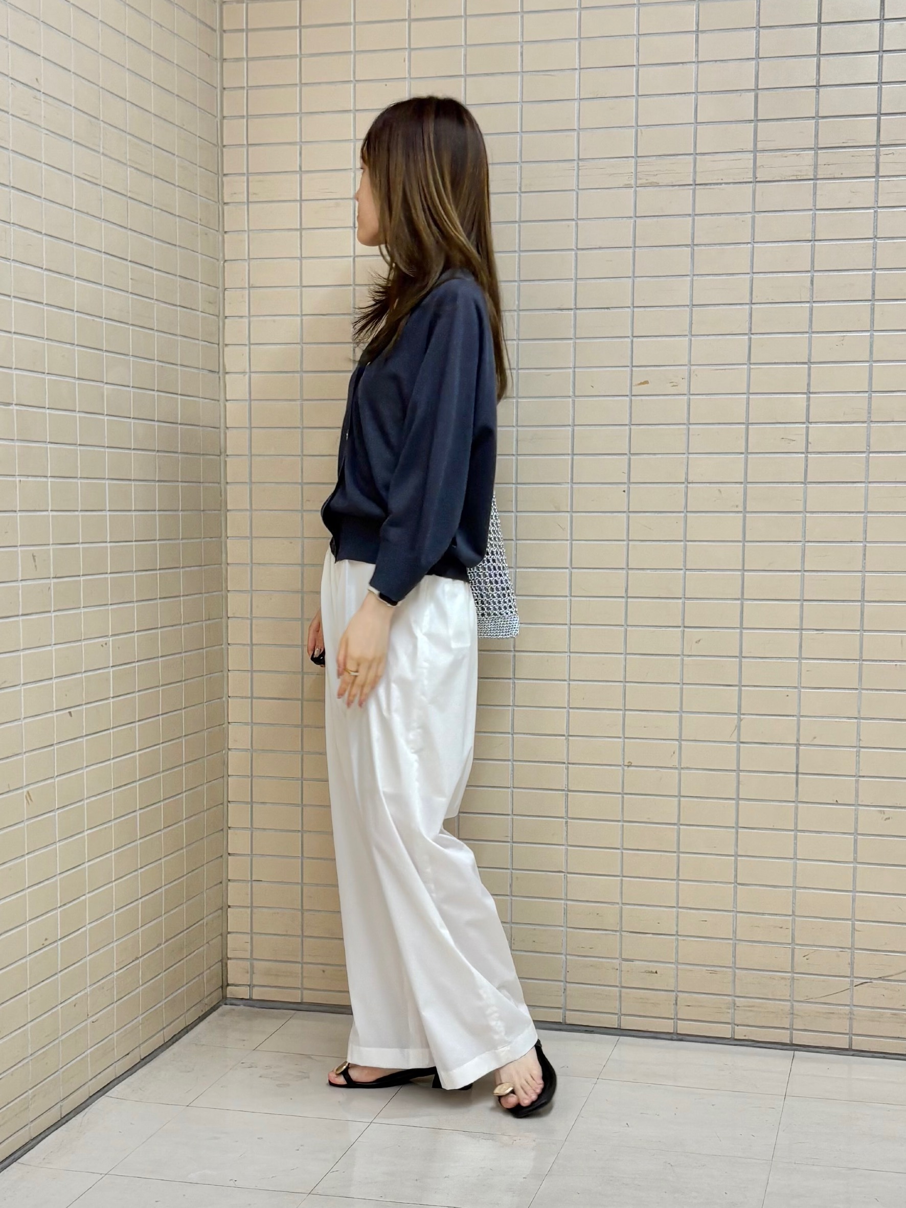 kyokaさんの「UNTITLED｜【アンサンブル可/シアー】リネンエステルカーディガン」を使ったコーディネート