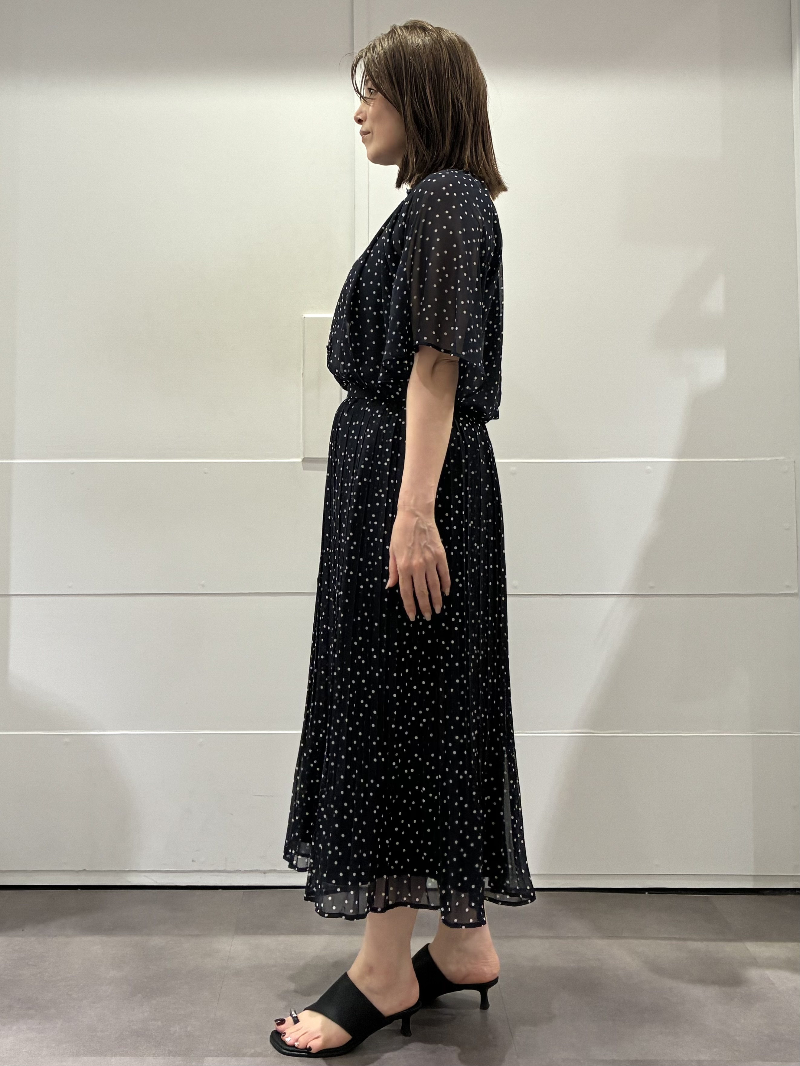 ちいさんの「Reflect｜【セットアップ／手洗い可】ドット柄シアーブラウス」を使ったコーディネート