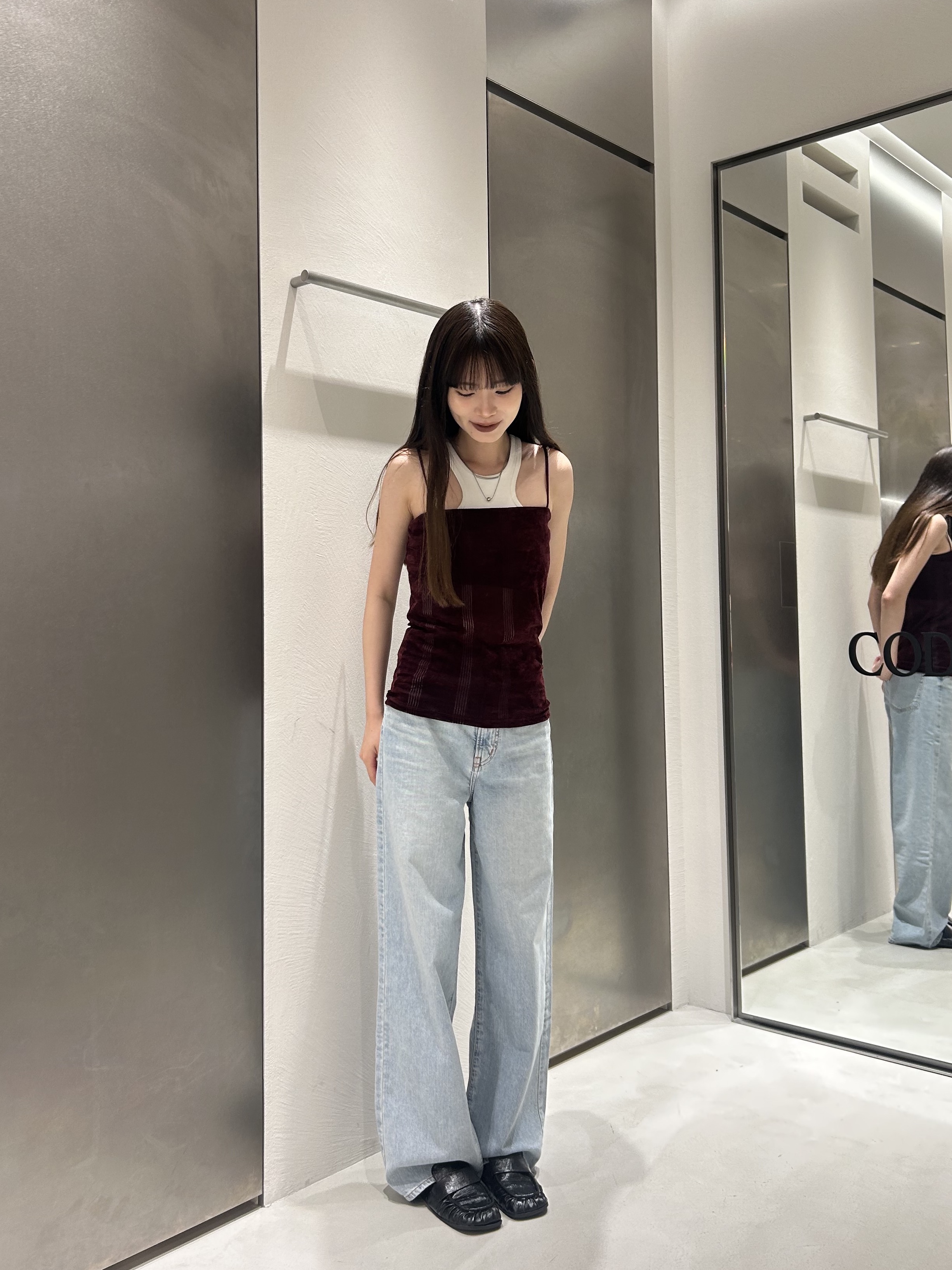 miniさんの「CODE A｜【Re】【Cup-in】design cut tank」を使ったコーディネート