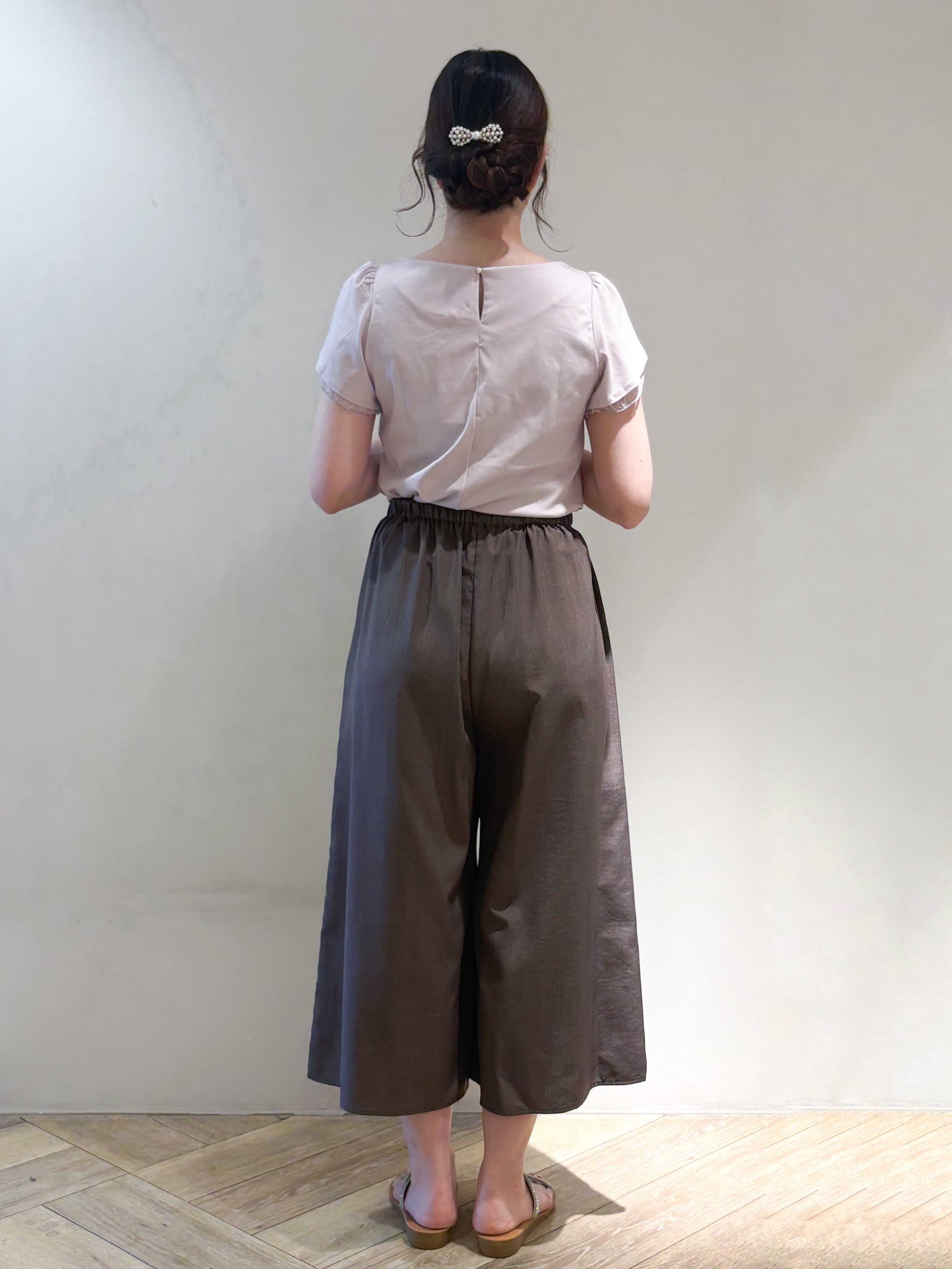sayaさんの「index｜【接触冷感／UVケア】ハートネックレースレイヤードトップス《洗濯機OK／6col》」を使ったコーディネート