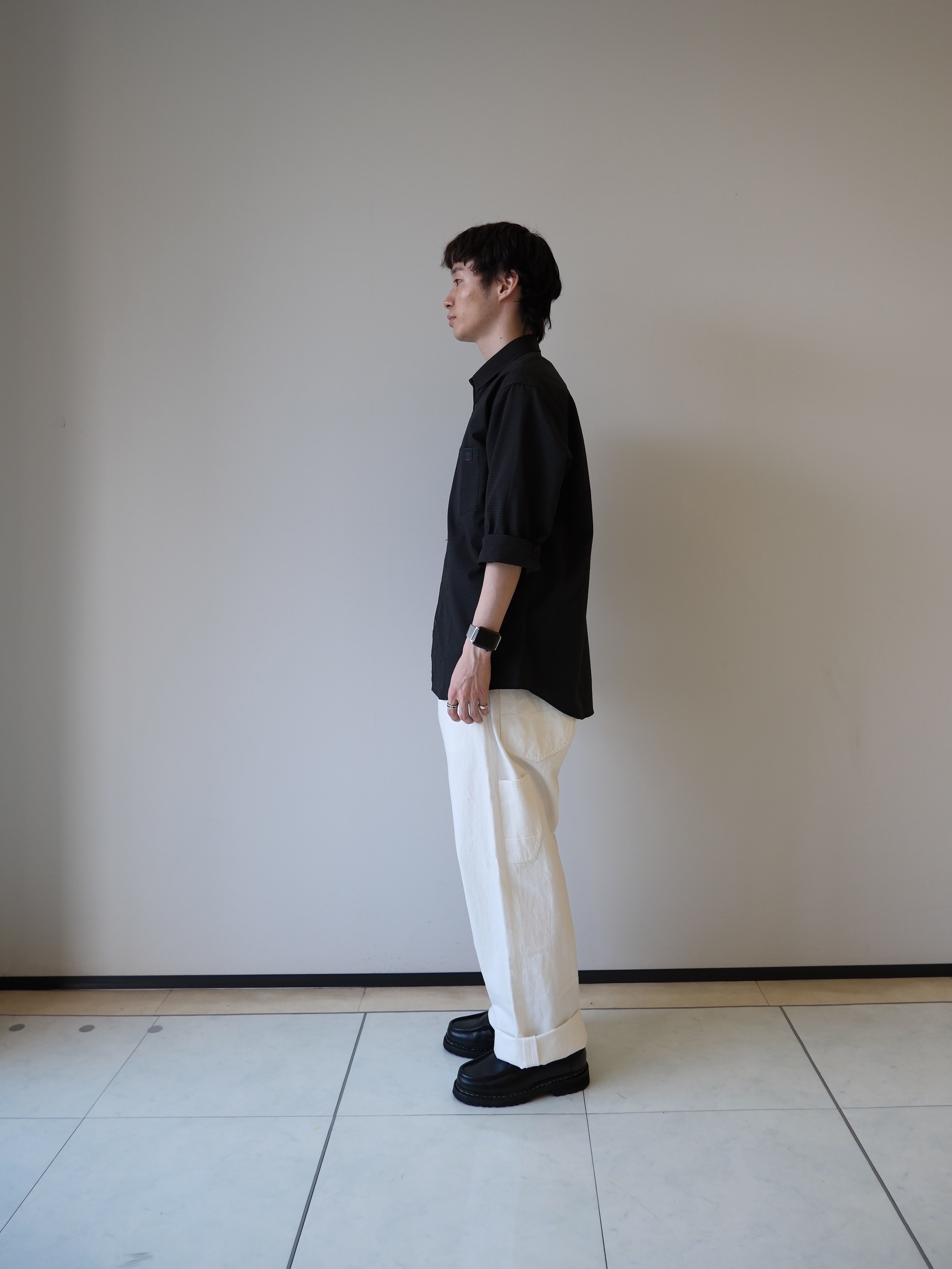 Neoさんの「TAKEO KIKUCHI｜【日本製】DotAir（R）サッカー7分袖シャツ」を使ったコーディネート