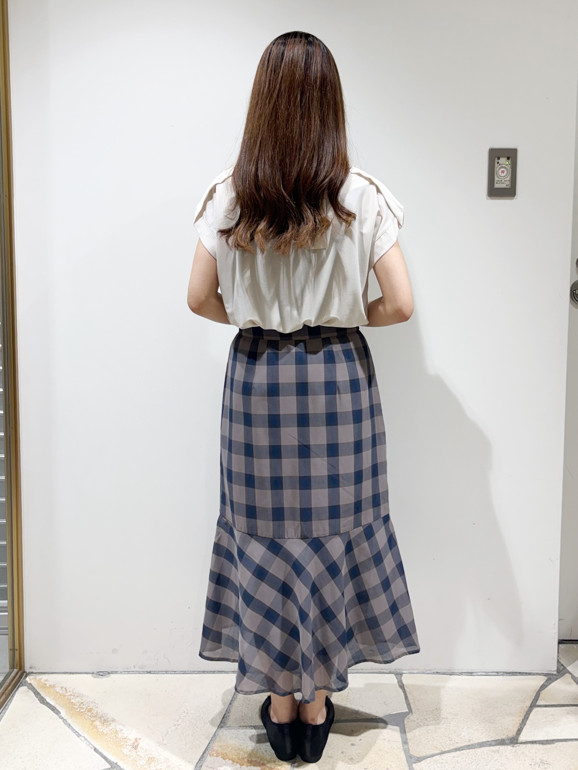 みあたんさんの「index｜【接触冷感】ひんやりキーネックフレンチトップス《洗濯機OK》」を使ったコーディネート