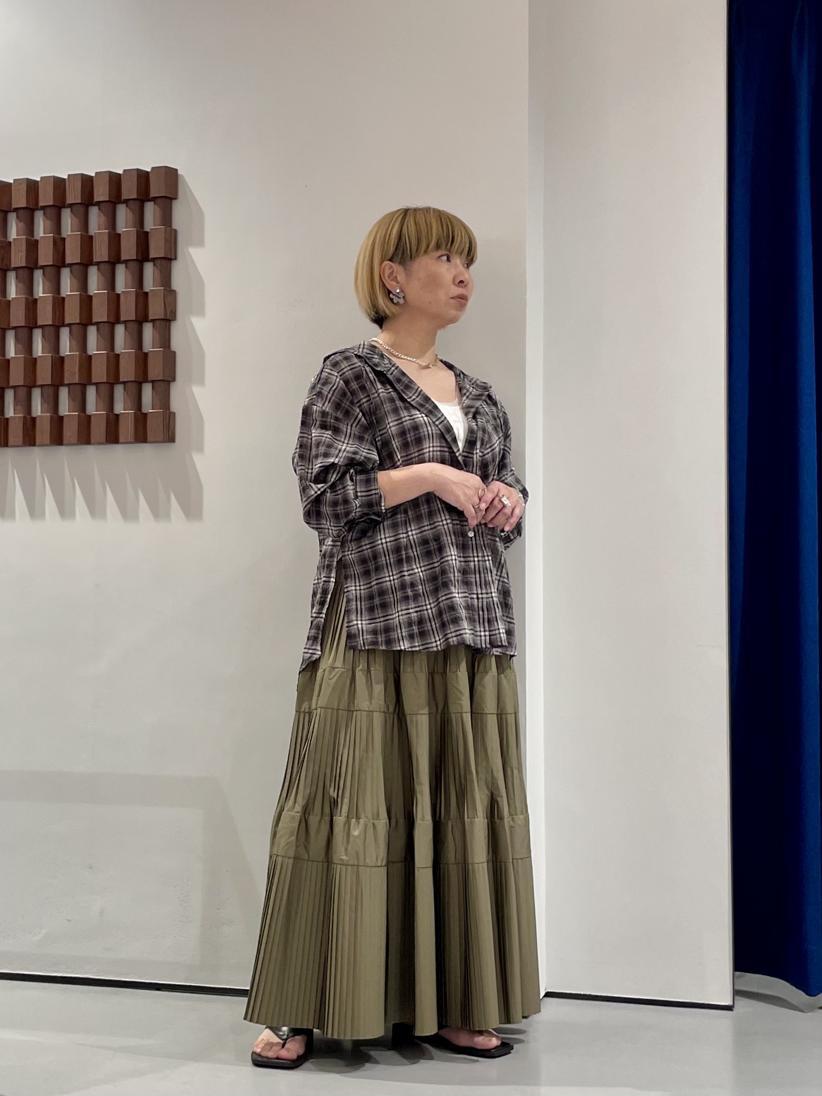 KOUさんの「INDIVI｜チュール付きリブタンク」を使ったコーディネート