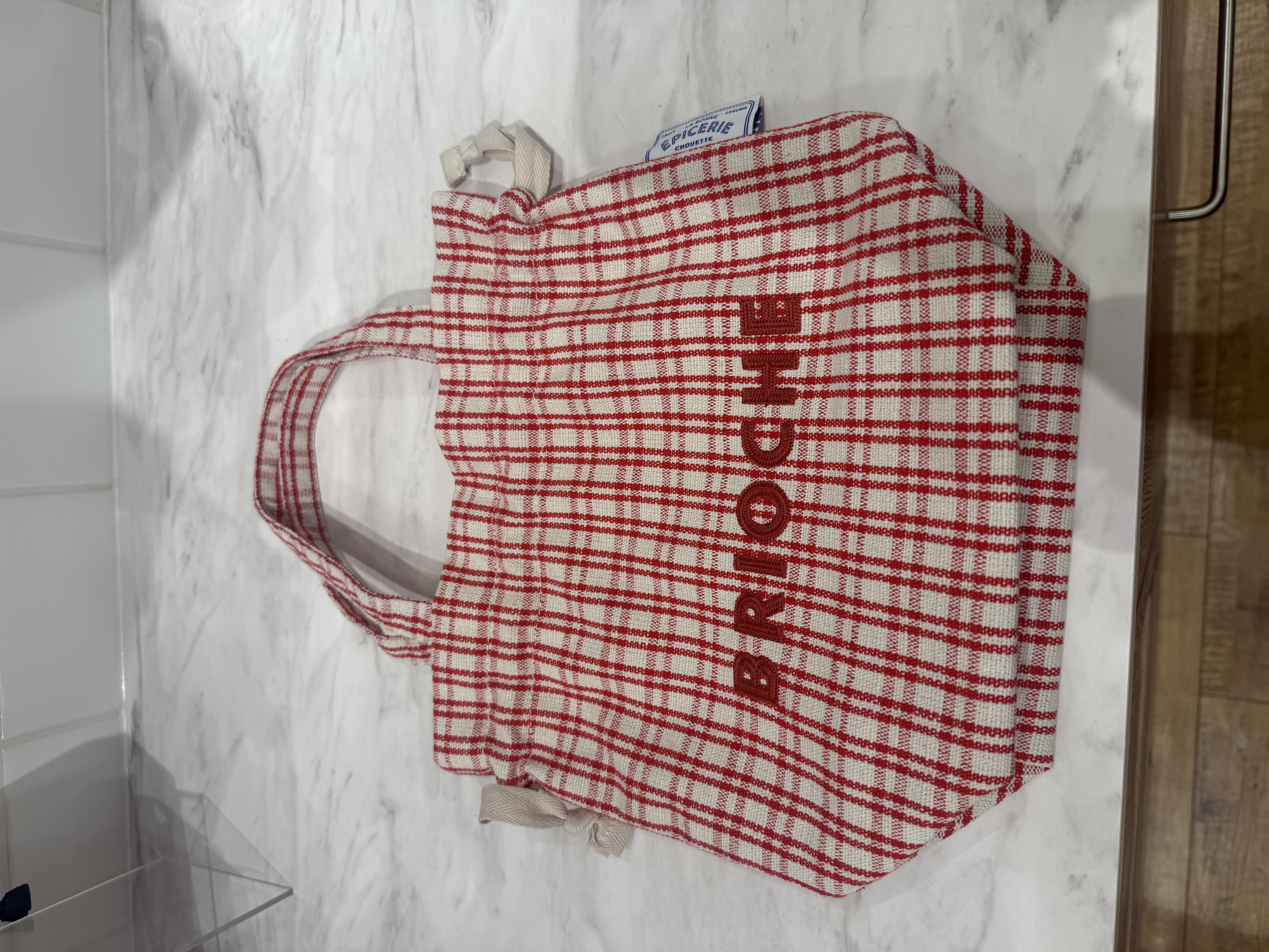 ながさんの「212 KITCHEN STORE｜フレンチエピスリークール巾着トート CHECK/RED」を使ったコーディネート