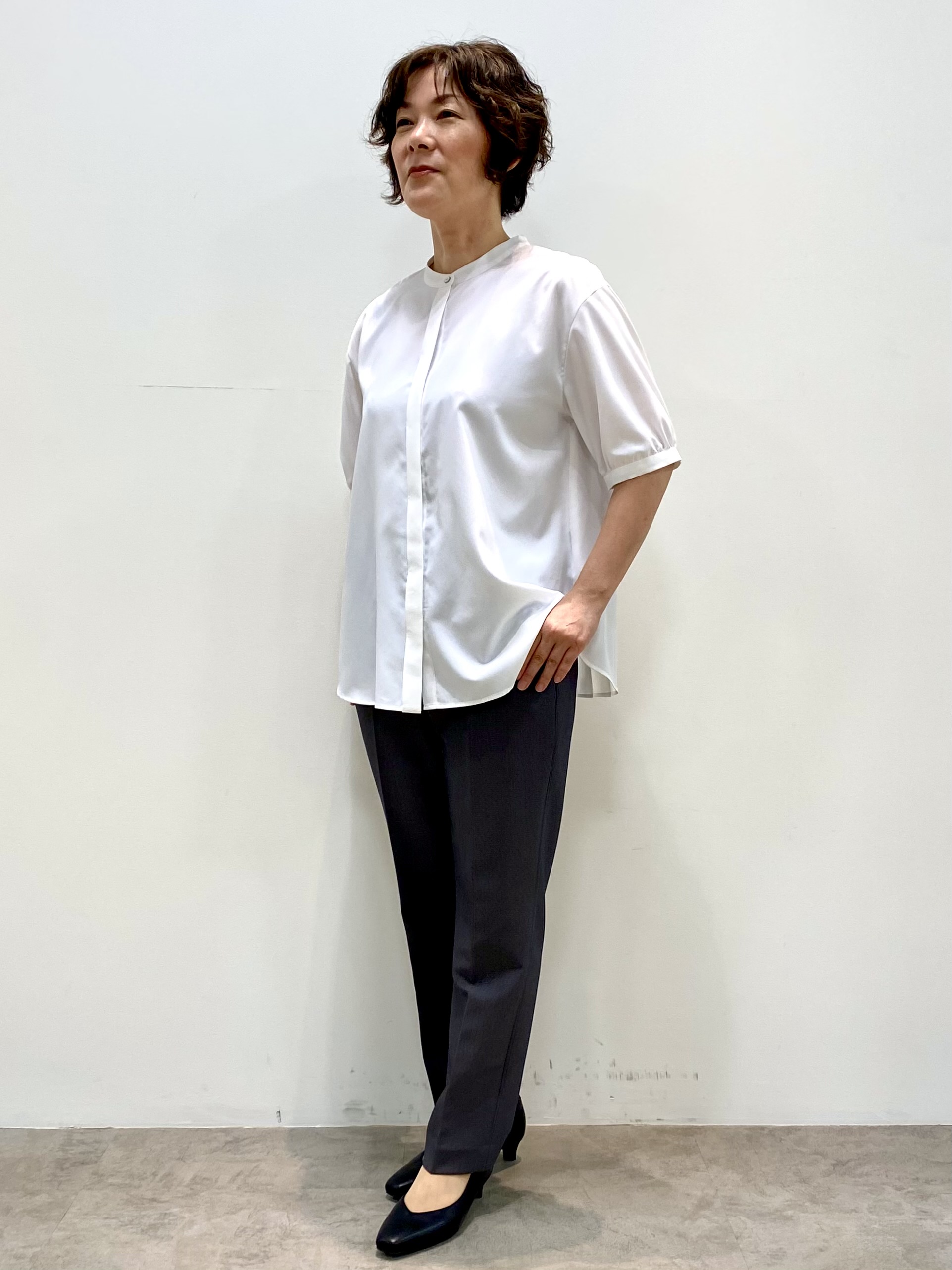 oharaさんの「Reflect｜【手洗い可】異素材ドッキングブラウス」を使ったコーディネート