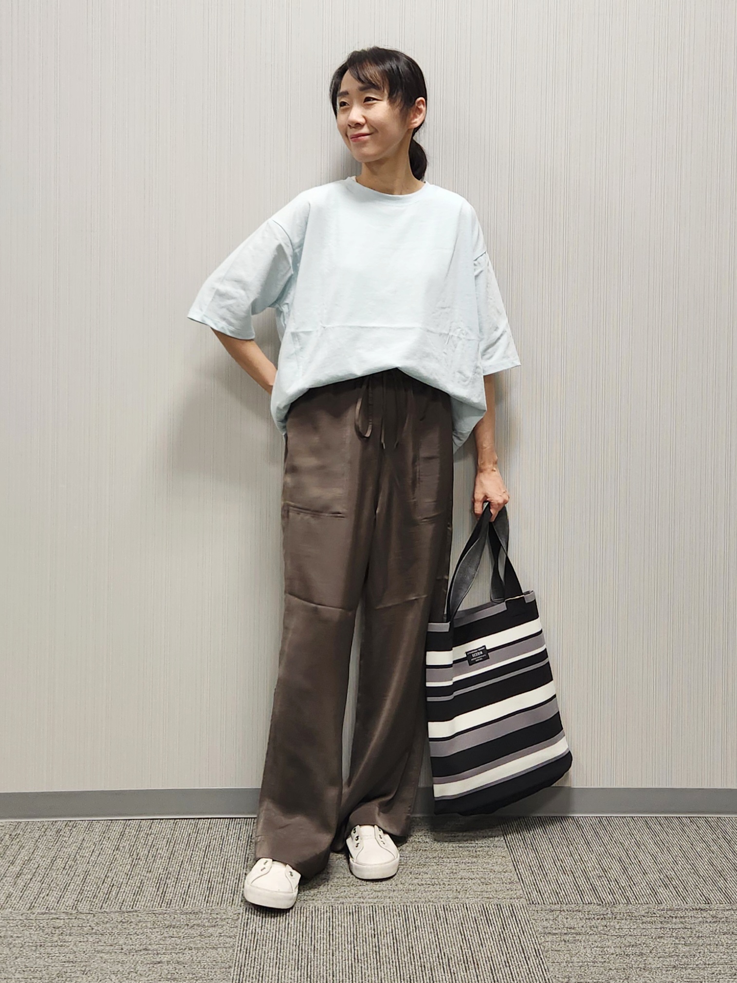 naraさんの「Dessin｜【UVカット/接触冷感】プレーティングTシャツ」を使ったコーディネート