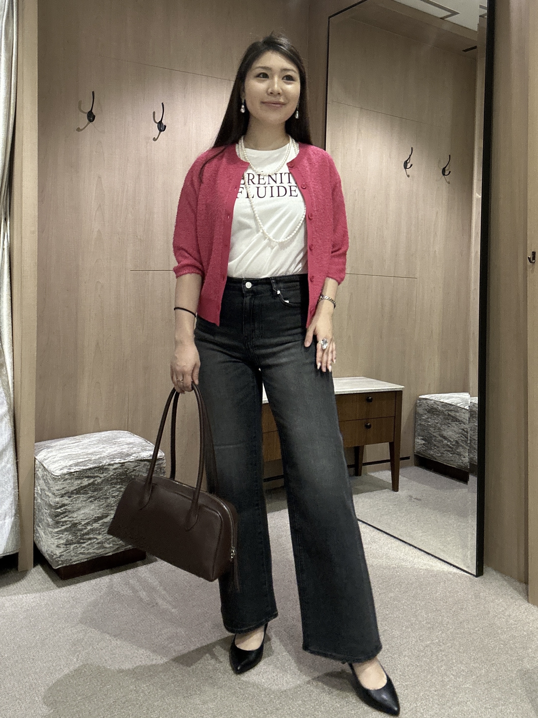 YURIさんの「UNTITLED｜【前後2WAY】コットン混カールプルオーバー」を使ったコーディネート