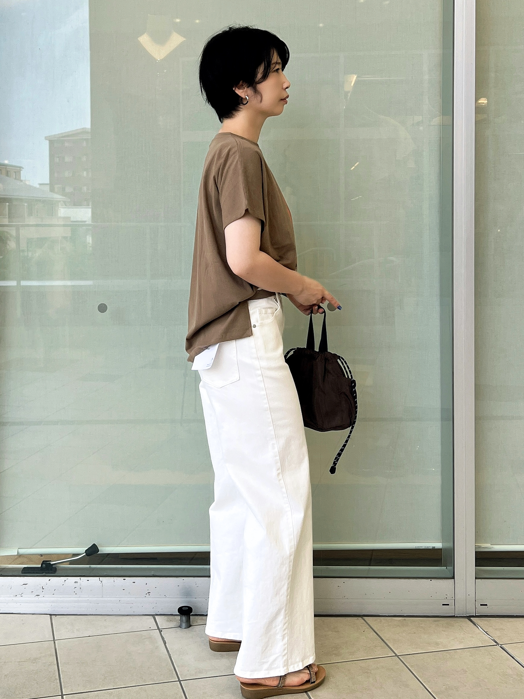 yo-koさんの「OPAQUE.CLIP｜フォトプリントTシャツ【洗濯機OK】」を使ったコーディネート