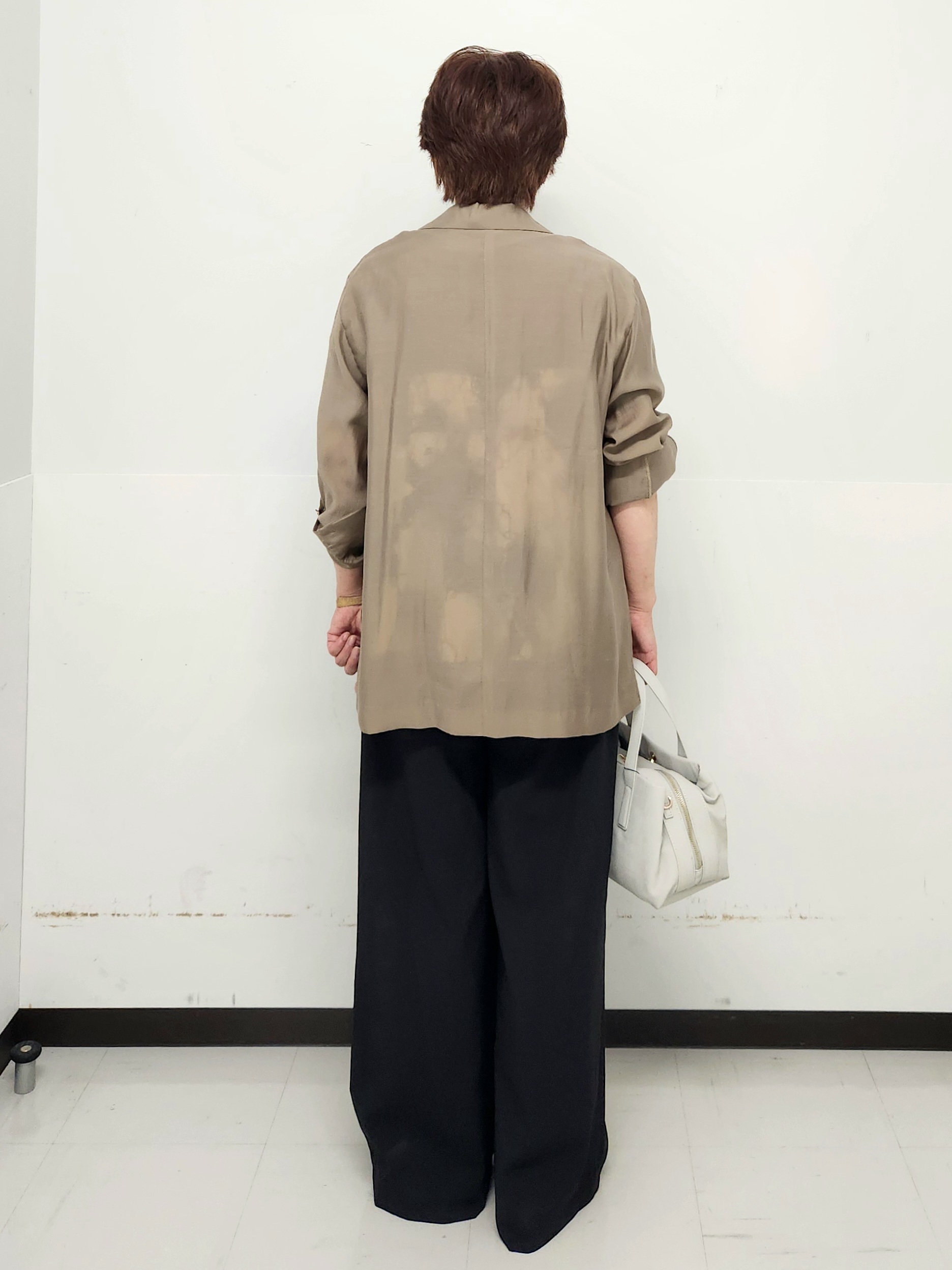 メイポンさんの「OPAQUE.CLIP｜シアーテーラードジャケット【2WAY／洗濯機OK】」を使ったコーディネート