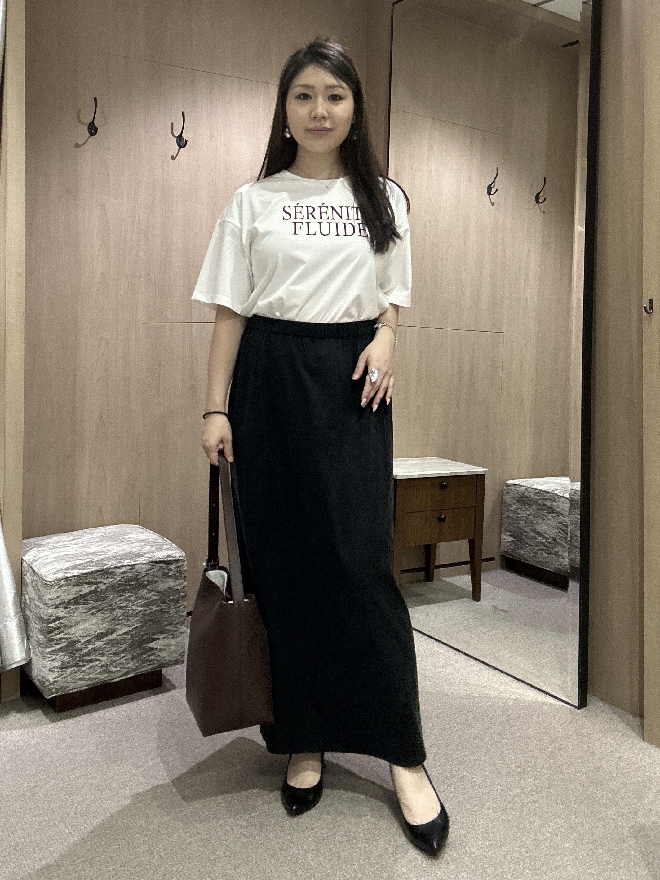 YURIさんの「UNTITLED｜【セットアップ可/UVカット/接触冷感】エアリークールドロストシャツ」を使ったコーディネート