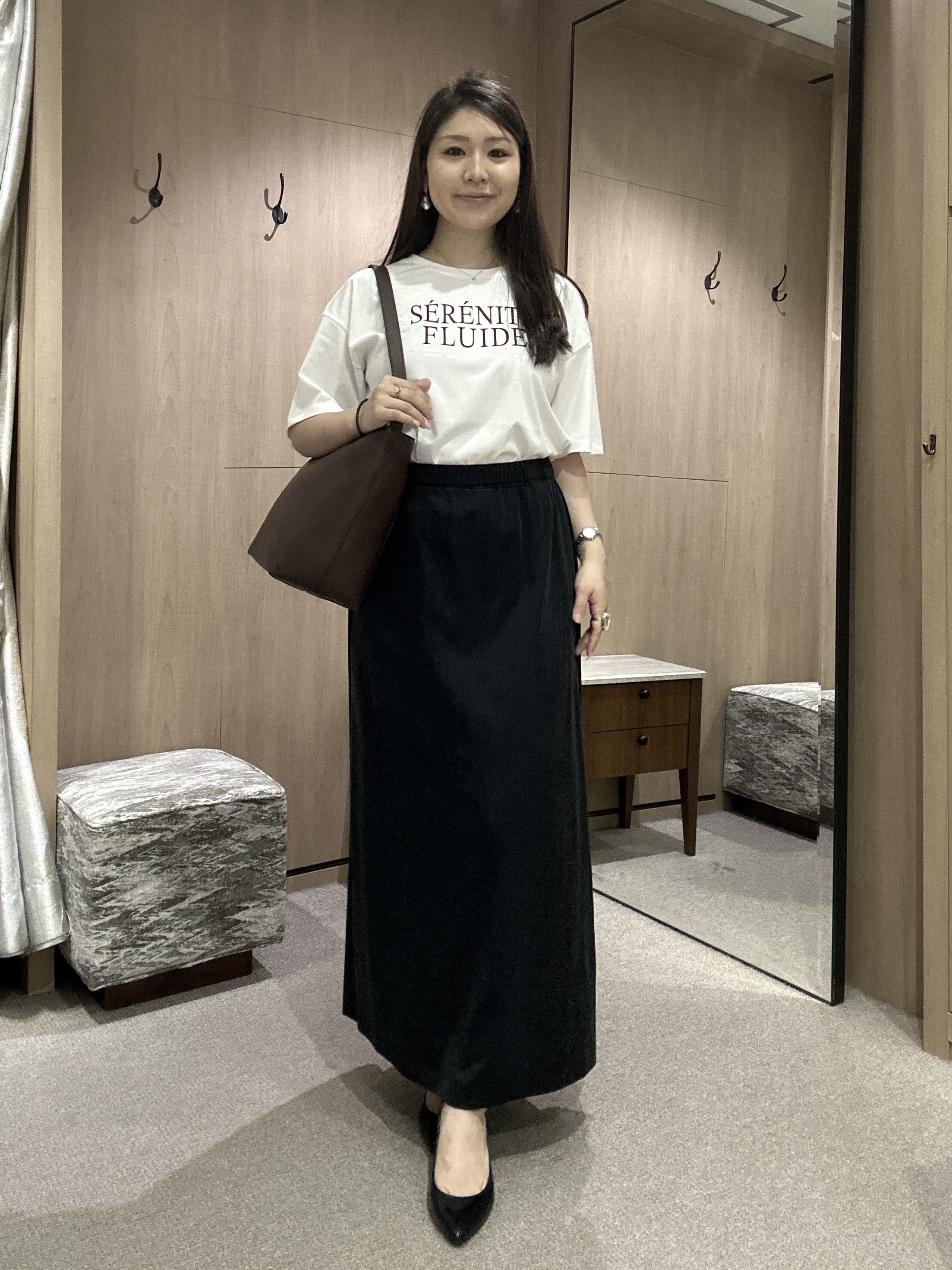 YURIさんの「UNTITLED｜【セットアップ可/UVカット/接触冷感】エアリークールドロストシャツ」を使ったコーディネート